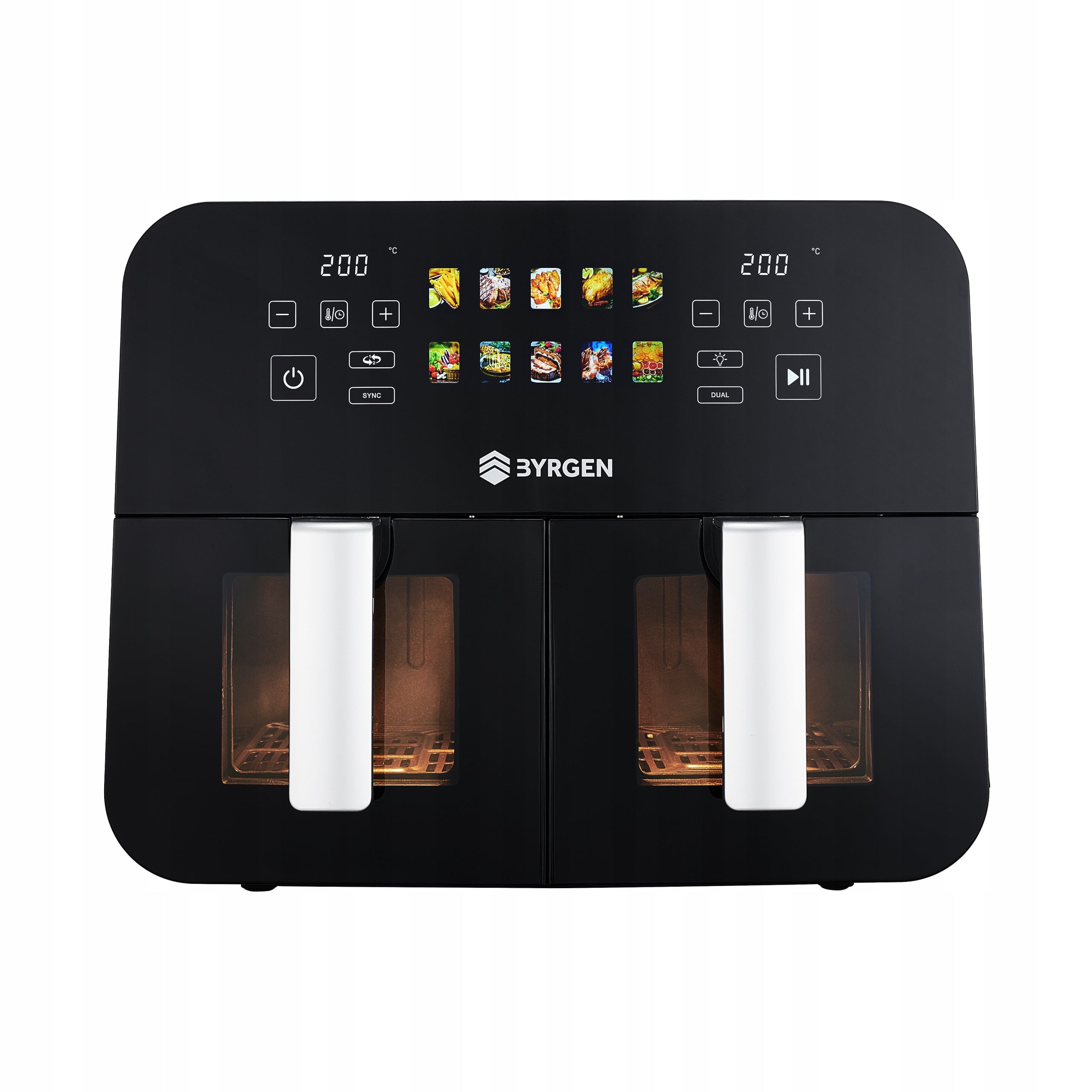 TWO-CHAMBER NON-FAT AIR FRYER BYRGEN AIR FRYER 9L 2400W DRYING Bowl volume 9 l