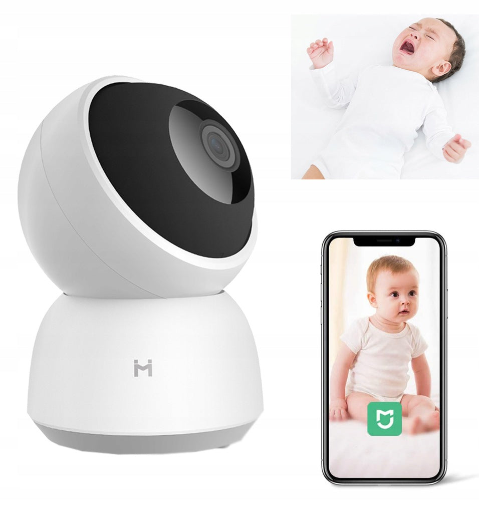 TWO INTERIOR CAMERAS NANNY monitoring the CHILD Color white