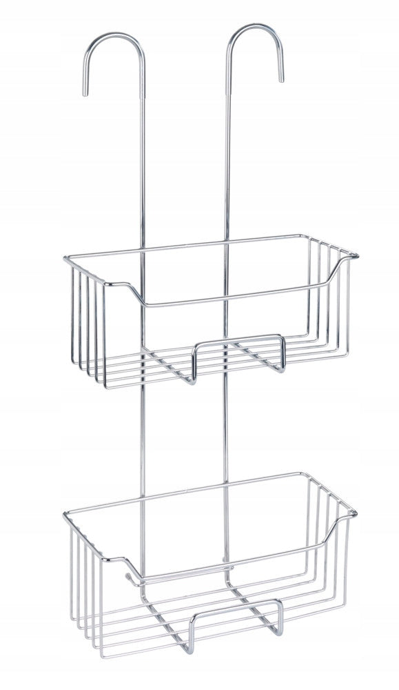 TWO-LEVEL METAL SHOWER SHELF 14X25X55 CM Furniture height 55 cm