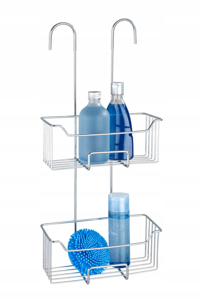 TWO-LEVEL METAL SHOWER SHELF 14X25X55 CM