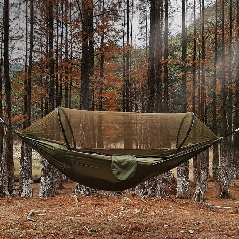 TWO-PERSON HIKING HAMMOCK WITH MOSQUITO NET CAMPING SURVIVAL DURABLE STRONG Manufacturer code HAMAK Z MOSKIETIERĄ TURYSTYCZNY SURVIVALOWY