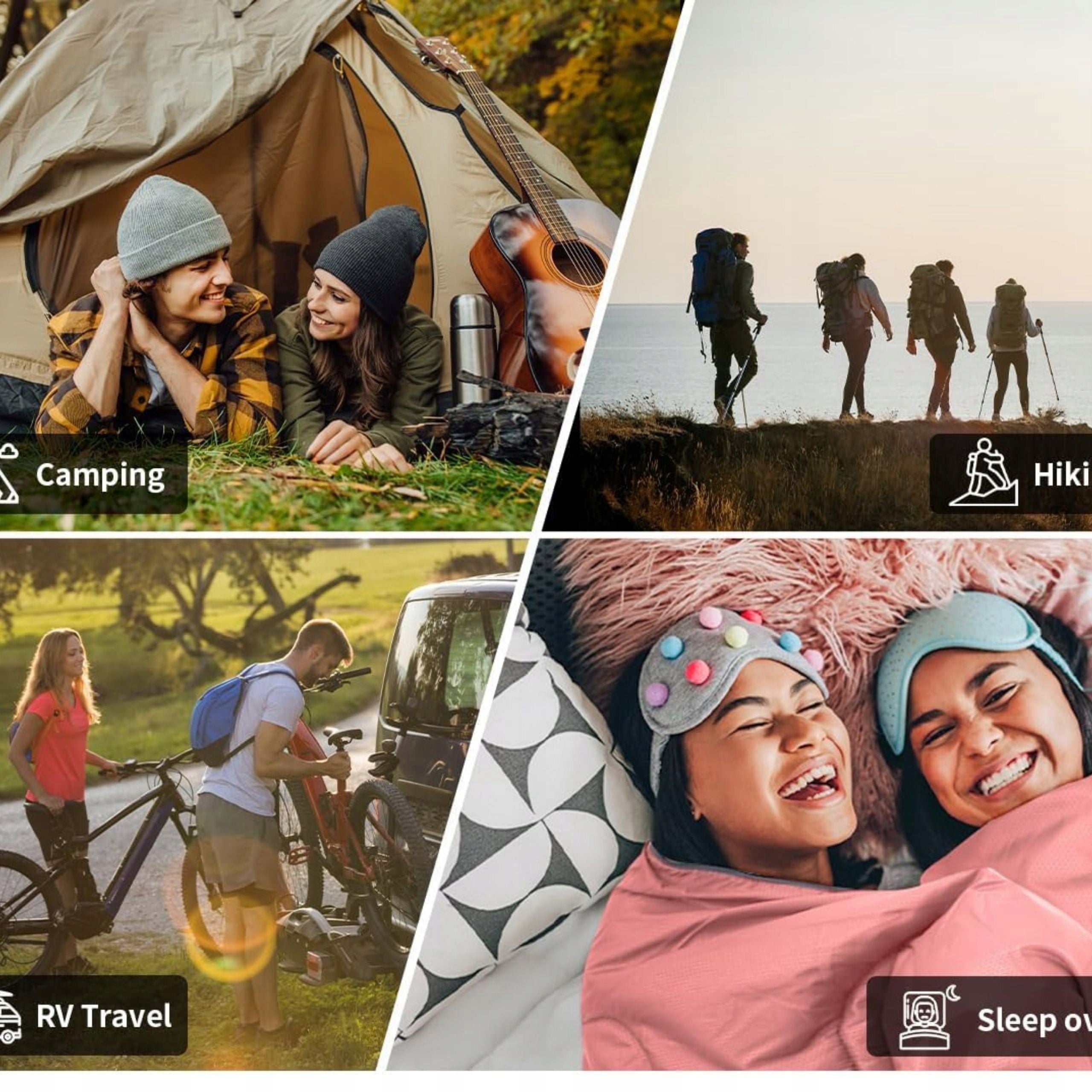 TWO-PERSON HIKING SLEEPING BAG FOR TWO PEOPLE WARM LARGE DOUBLE COVER Manufacturer code ŚPIWÓR TURYSTYCZNY PODWÓJNY DLA DWÓCH OSÓB