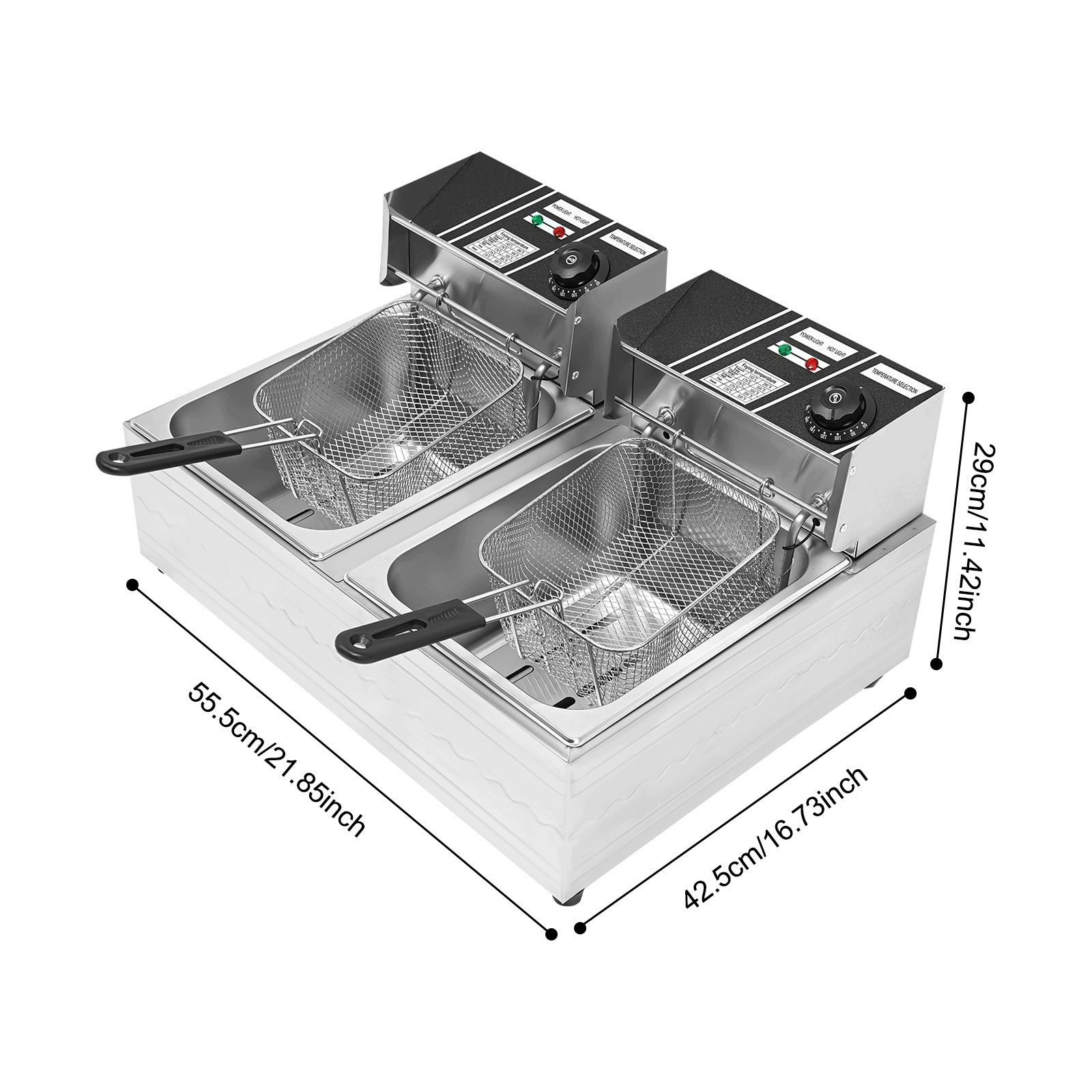 TWO-TANK GASTRONOMIC AIR FRYER 2X6L TEMPERATURE CONTROL 60-200°C Manufacturer code 6771427