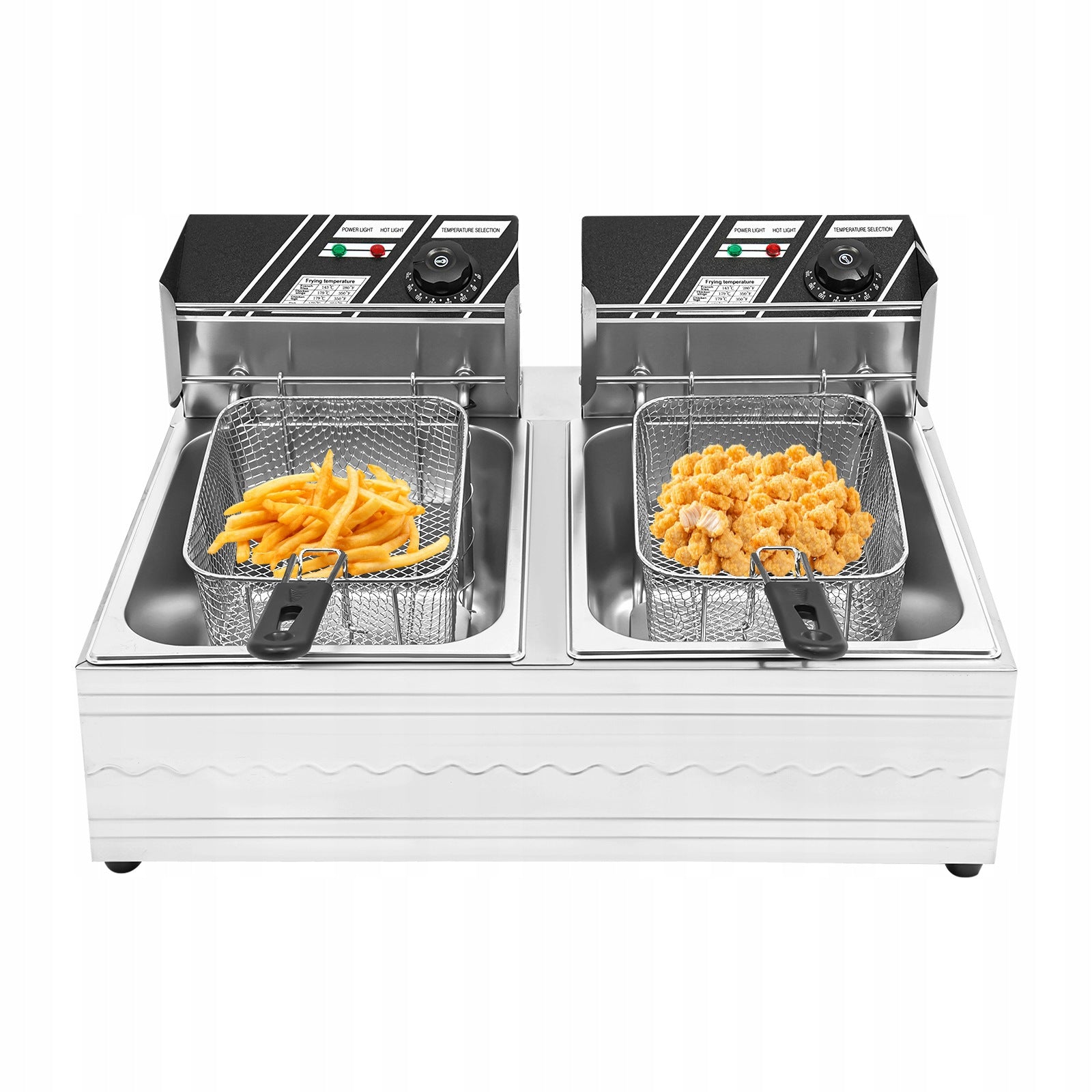 TWO-TANK GASTRONOMIC AIR FRYER 2X6L TEMPERATURE CONTROL 60-200°C