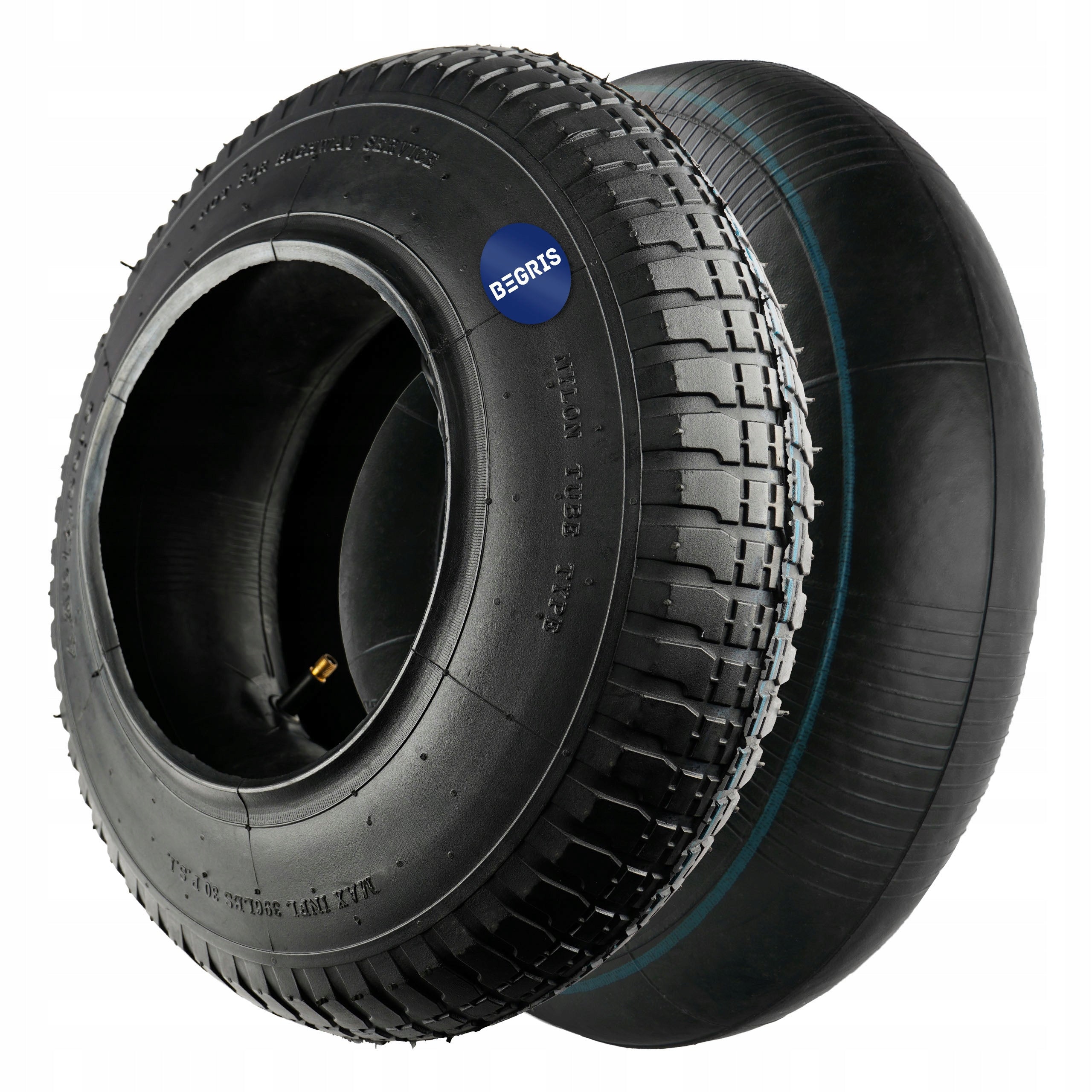 TYRE WITH INNER TUBE Begris 4.00-8 6PR wheel for wheelbarrow for agricultural trolley wheel