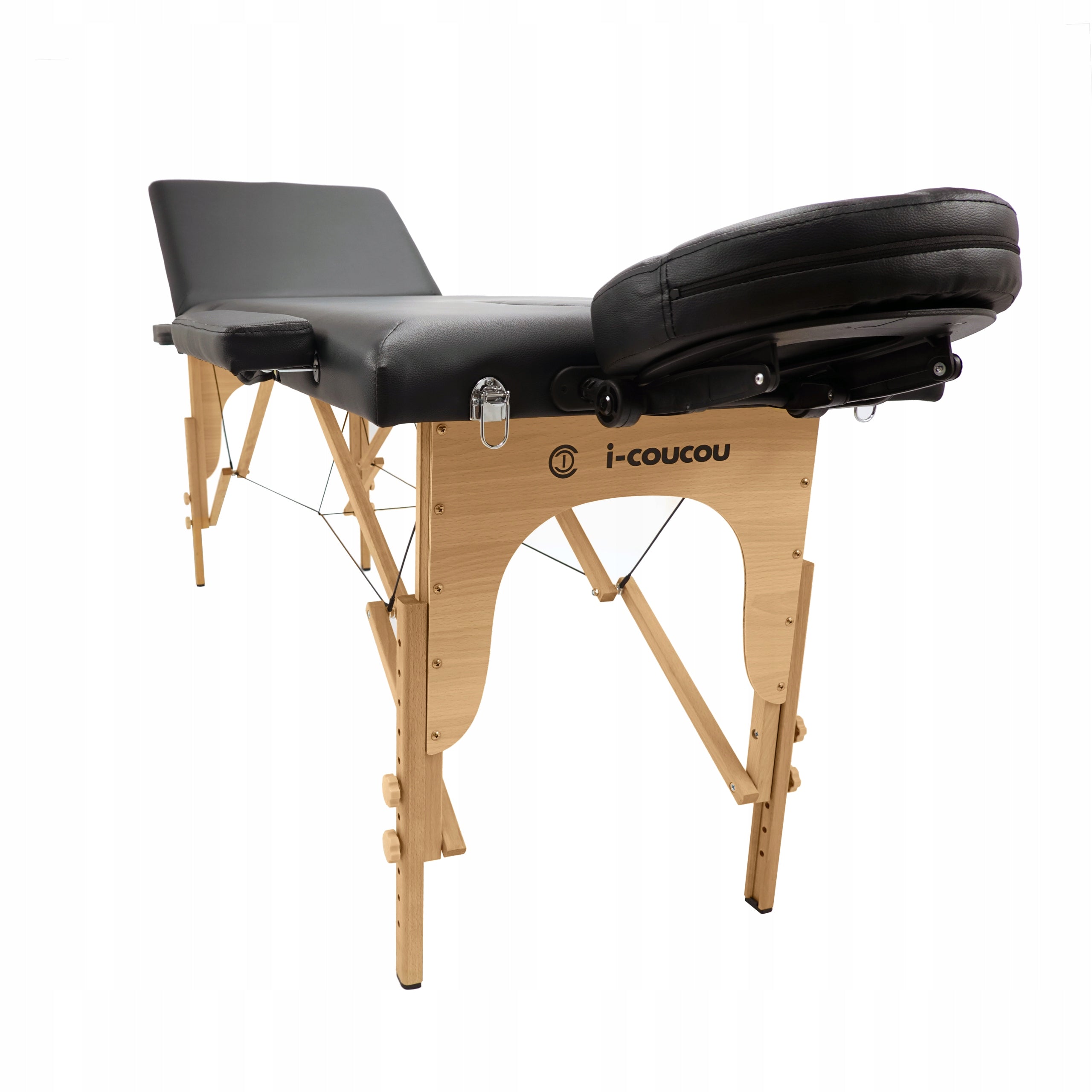 Table Massage Bed Folding Portable Wooden 3-Segment Couch Kind folding table