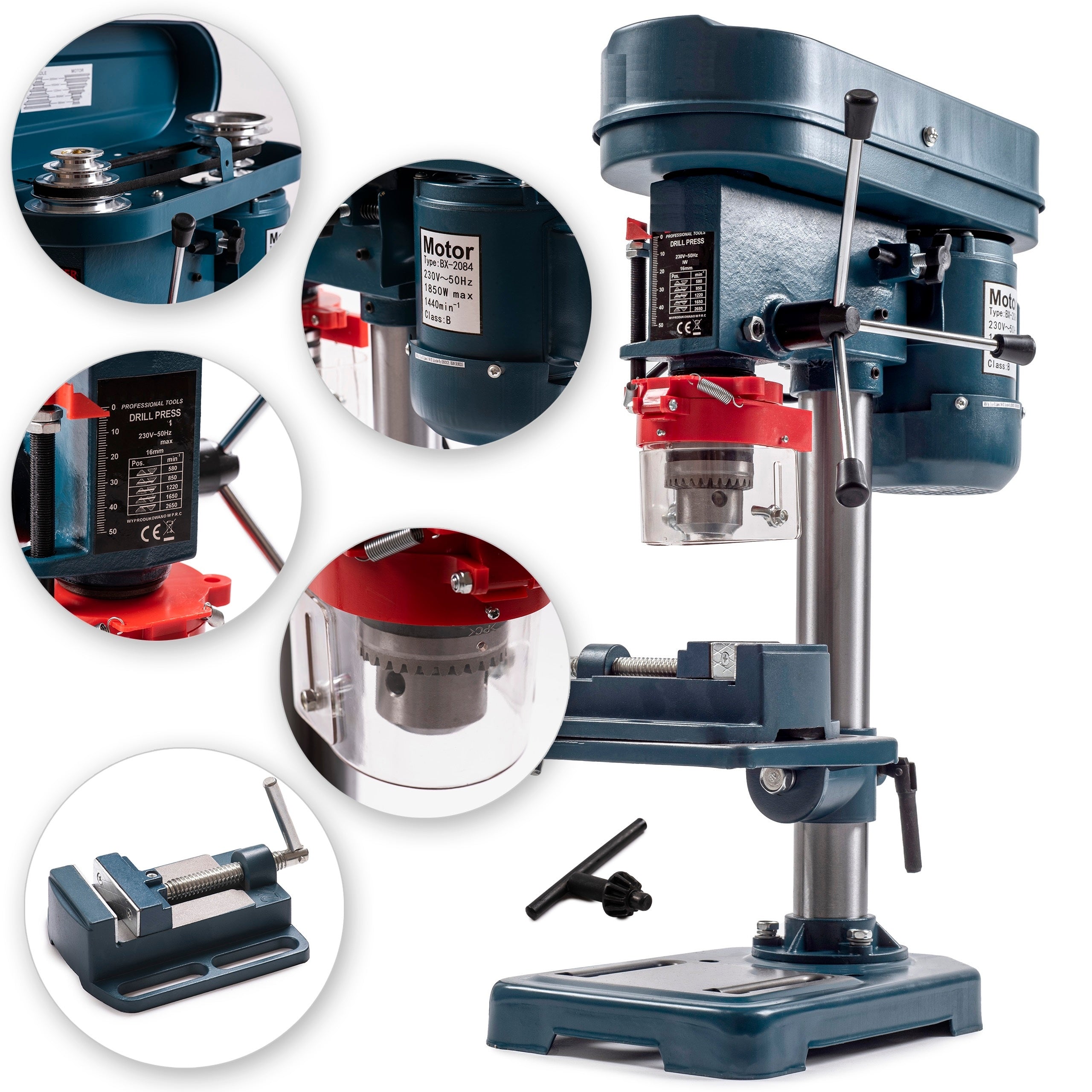 Table drilling machine Boxer 230 V 2850 W