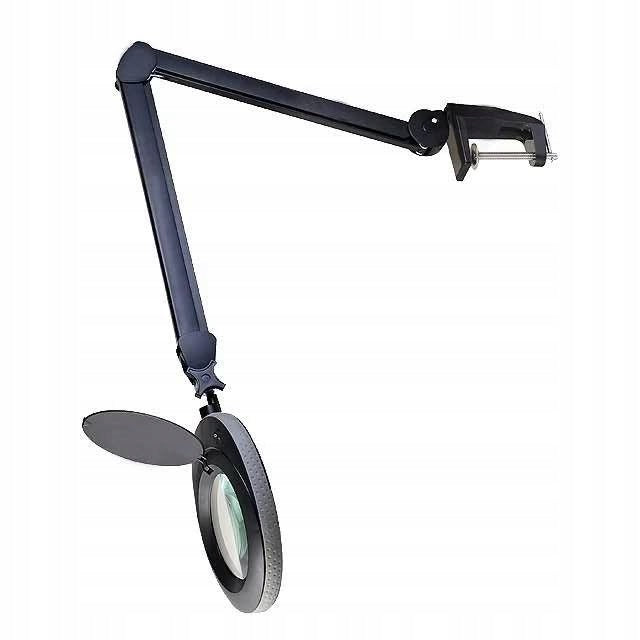 Table lamp 8W LED with magnifying glass x2.25 black, tabletop mount Brand New Brand