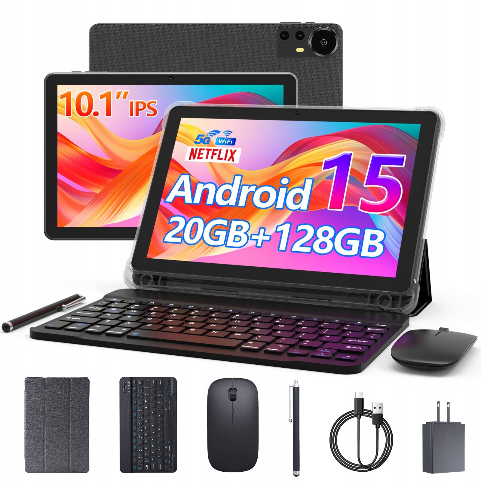Tablet 10.1" Android 16 IPS 4GB/128GB + keyboard mouse case stylus Valiron