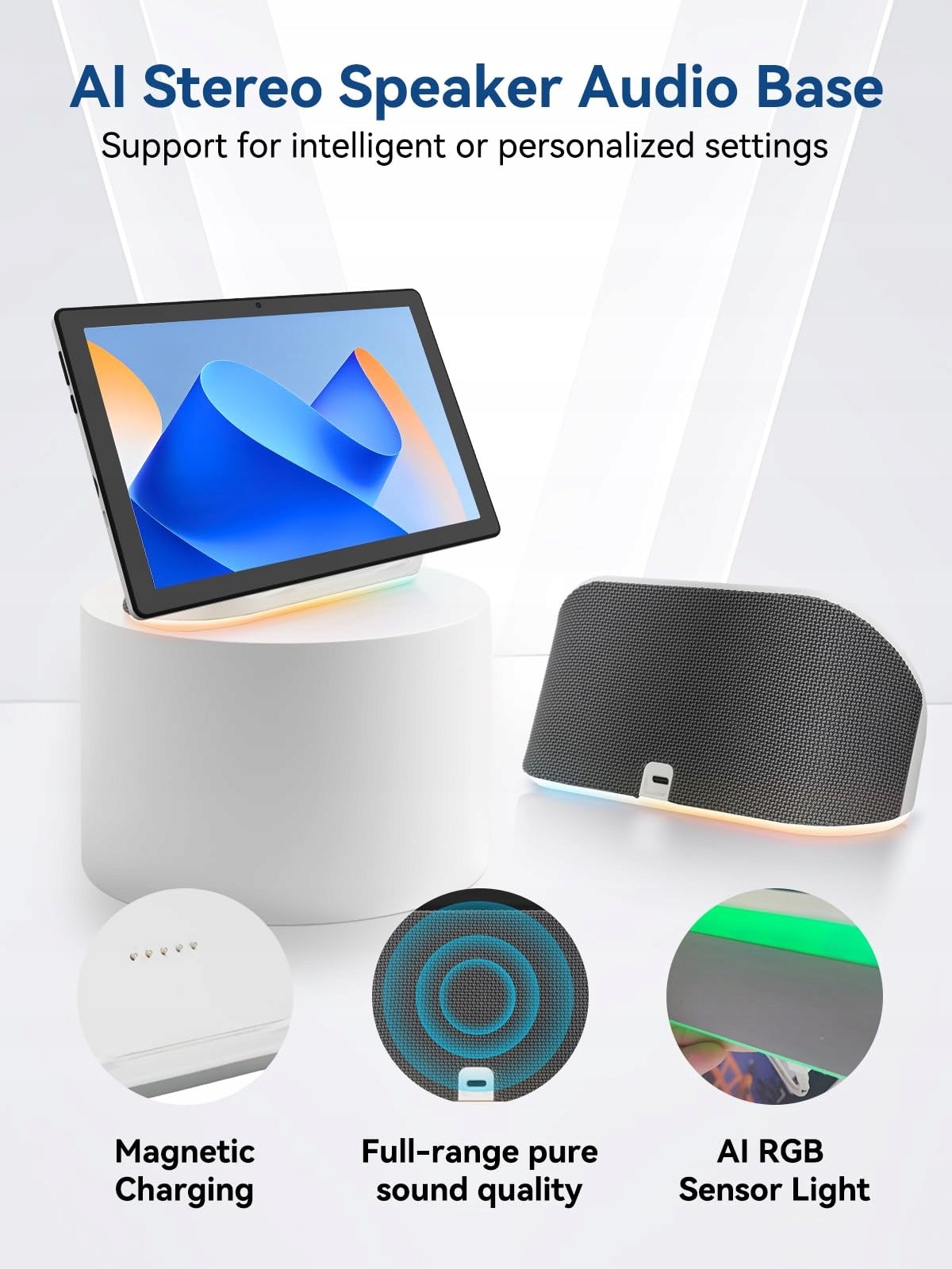 Tablet 10.1'' with Bluetooth Speaker Dock Android 14GB+64GB WiFi HD IPS LCD Packaging status original