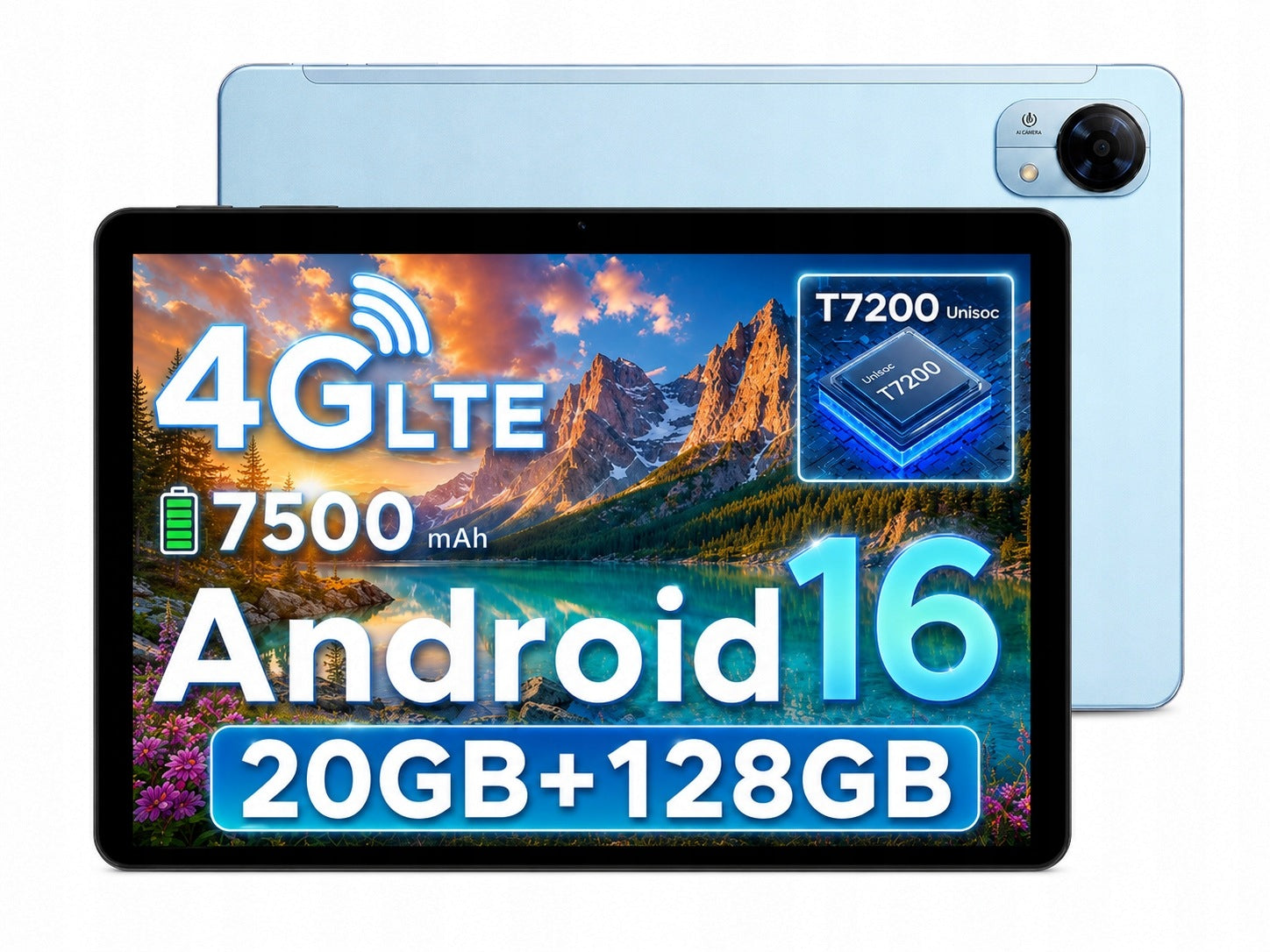 Tablet 4G LTE DOOGEE TABG5 10.1" Android16 3/128GB 7500mAh 120Hz GPS