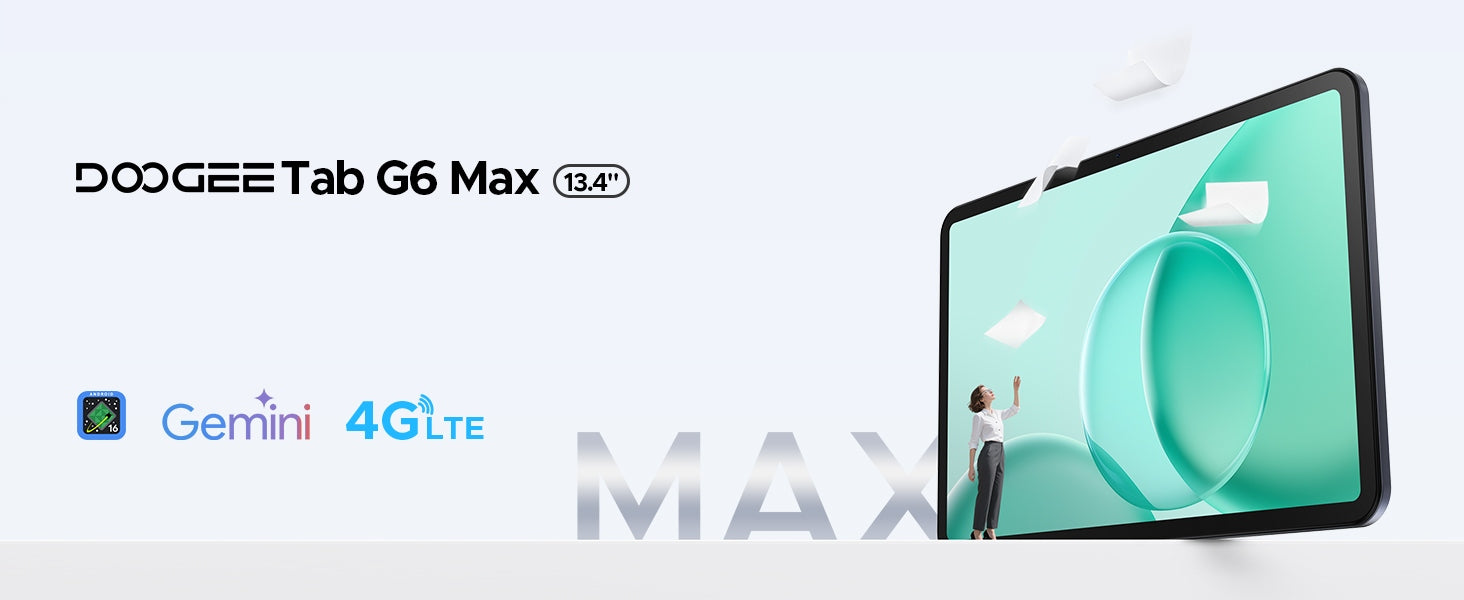 Tablet 4G LTE DOOGEE TABG6MAX 13,4" 32/256GB 11000mAh Android16/Gemini/ Packaging status original
