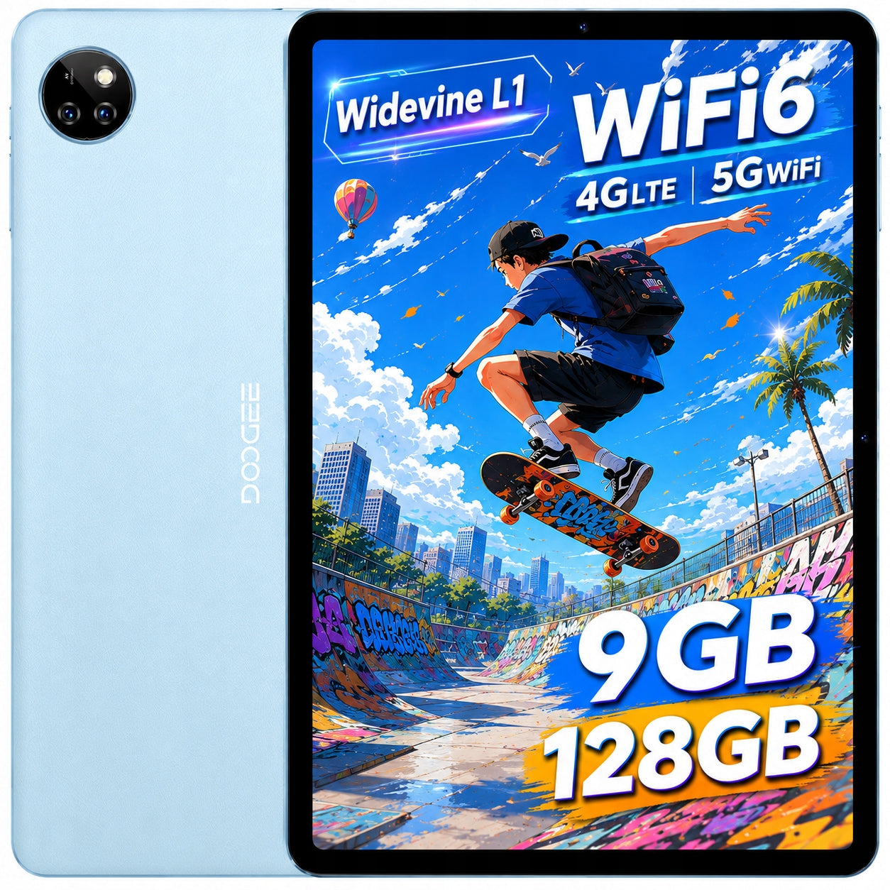 Tablet Android DOOGEE T10W 10.1'' 9GB+128 GB 8000mAh GPS/Wi-Fi/4G SIM