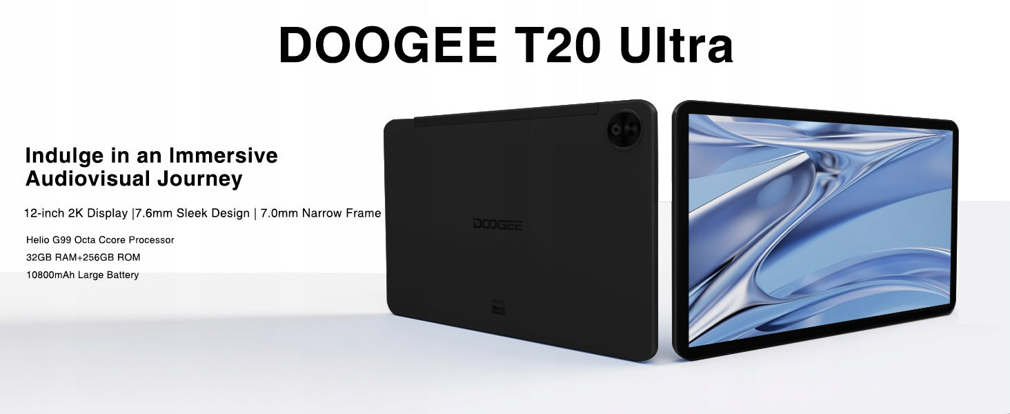 Tablet DOOGEE T20Ultra 12"IPS 2.4K 32/256GB 10800mAh HelioG99/2.2GHz/7.0mm Packaging status original