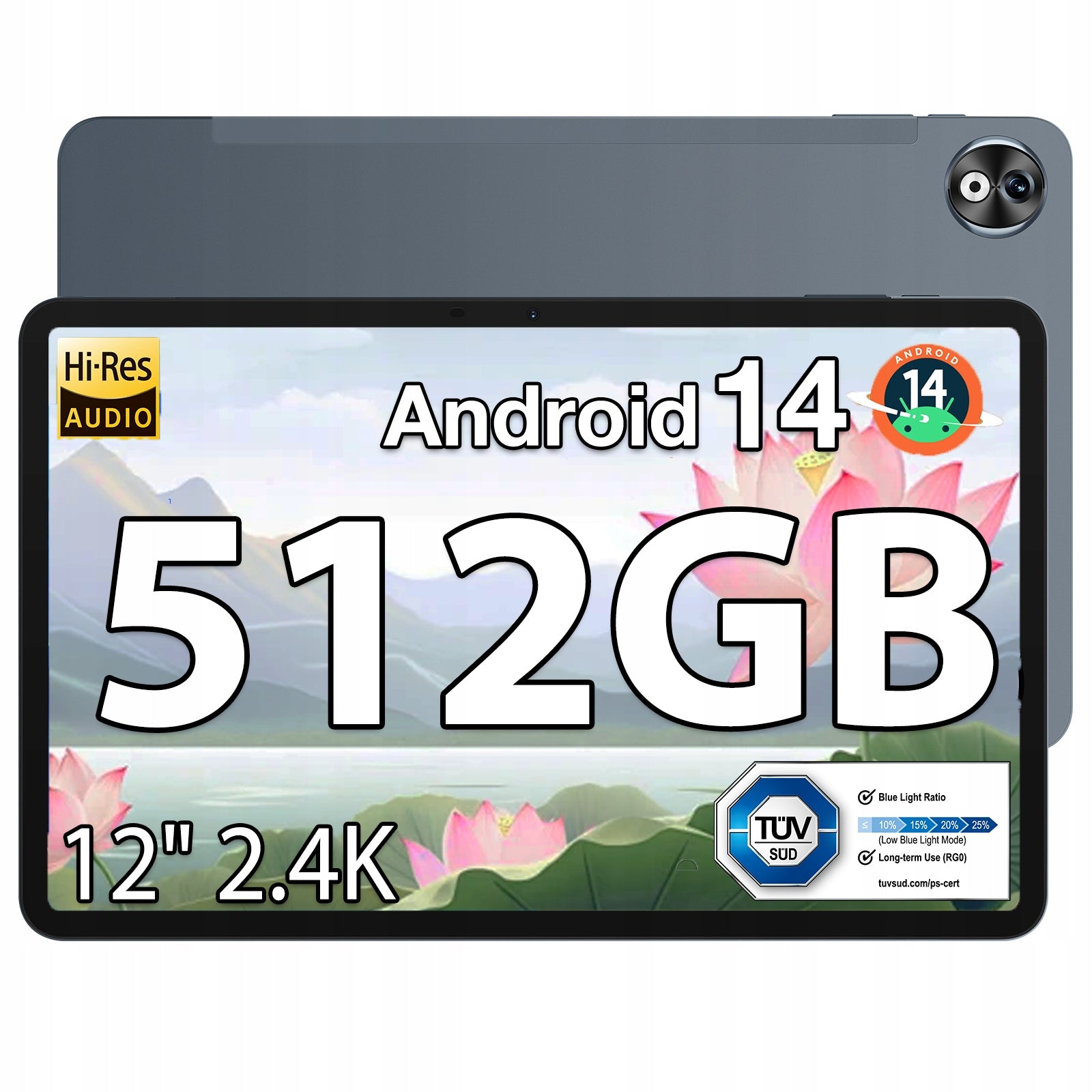 Tablet DOOGEE T40Pro Android14 2.4K 12" 10800mAh 20GB+512GB 4G LTE/OTG/16MP