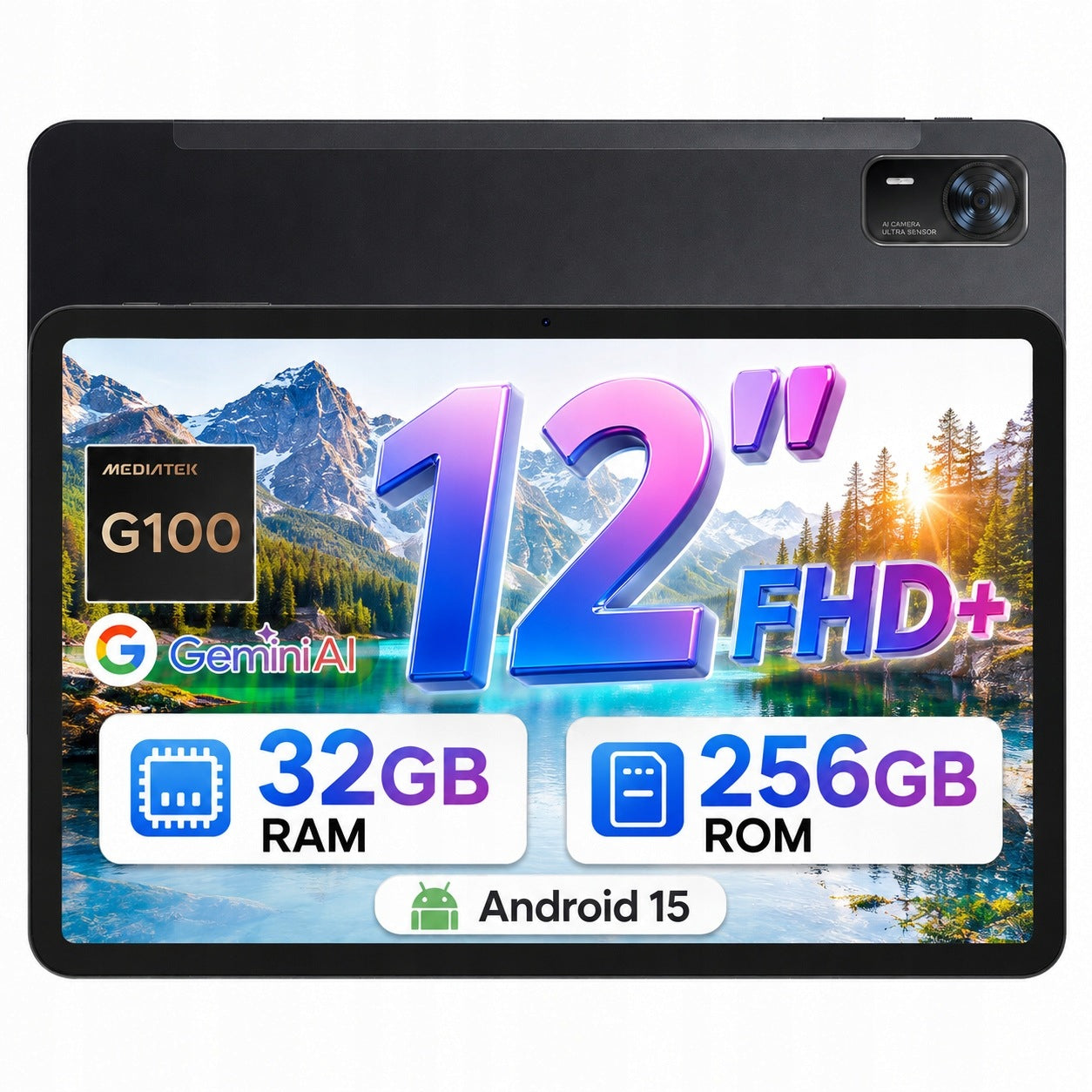 Tablet DOOGEE TABE3+ 12"32GB+256GB 8800mAh OTG/black/WIFI/Gemini AI