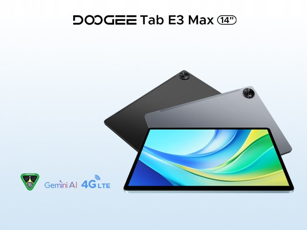 Tablet DOOGEE Tab E3 MAX 14" IPS FHD+13500mAh 32GB+256GB Android 15 4G LTE Manufacturer code TABE3MAX-BLACK-ALG
