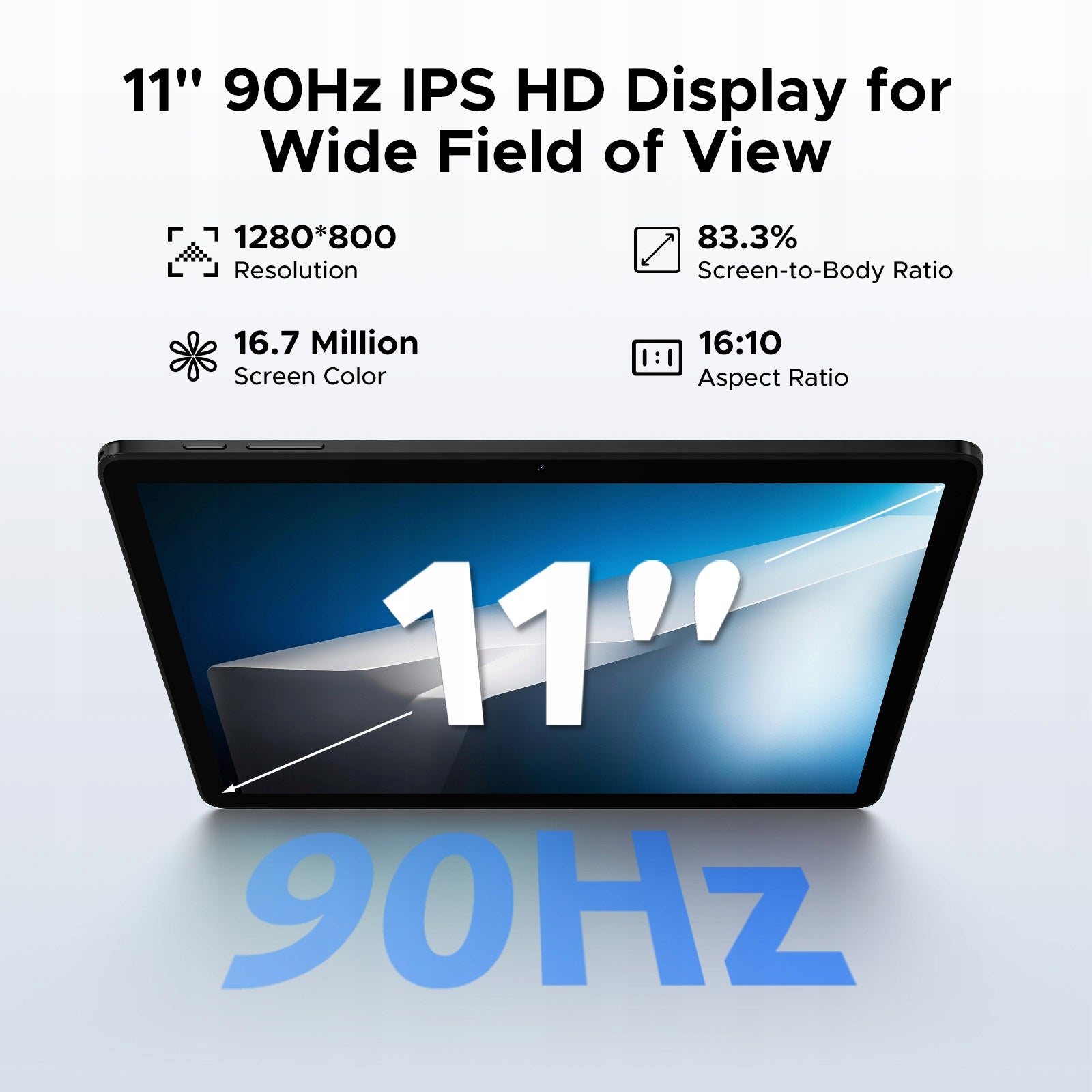 Tablet DOOGEE TabA9+ 11“ Android 20+64GB 8580mAh 90Hz/WIFI/GPS/OTG/ZESTAW Manufacturer code DOOGEE TAB A9+-V