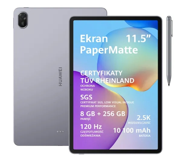 Tablet Huawei MatePad 11,5'' 2025 8/256GB Wi-Fi Grey + Stylus M-Pencil Lite