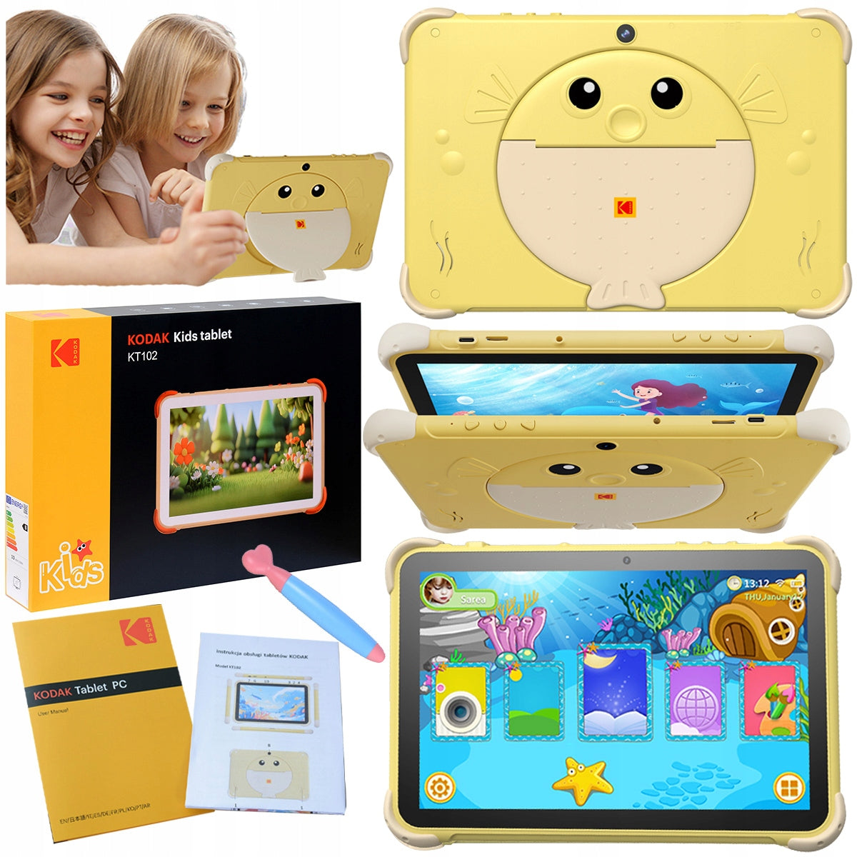 Tablet KODAK KT102 for child 1280 x 800 10,1'' 64GB SOLID PROTECTIVE CASE
