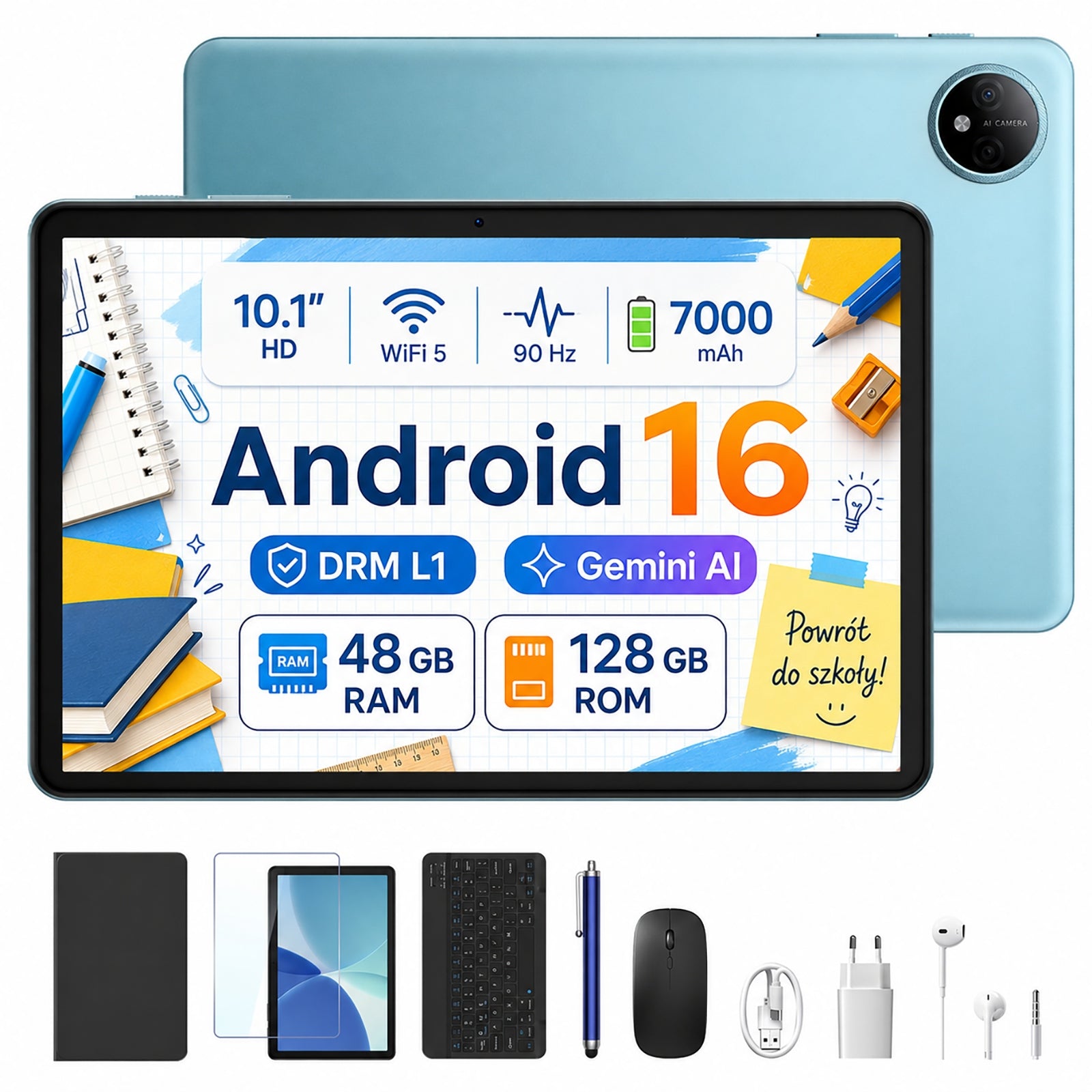 Tablet Pockam P10 10.1 inches Android16 8/128GB 7000mAh 90Hz WiFi WITH STYLUS