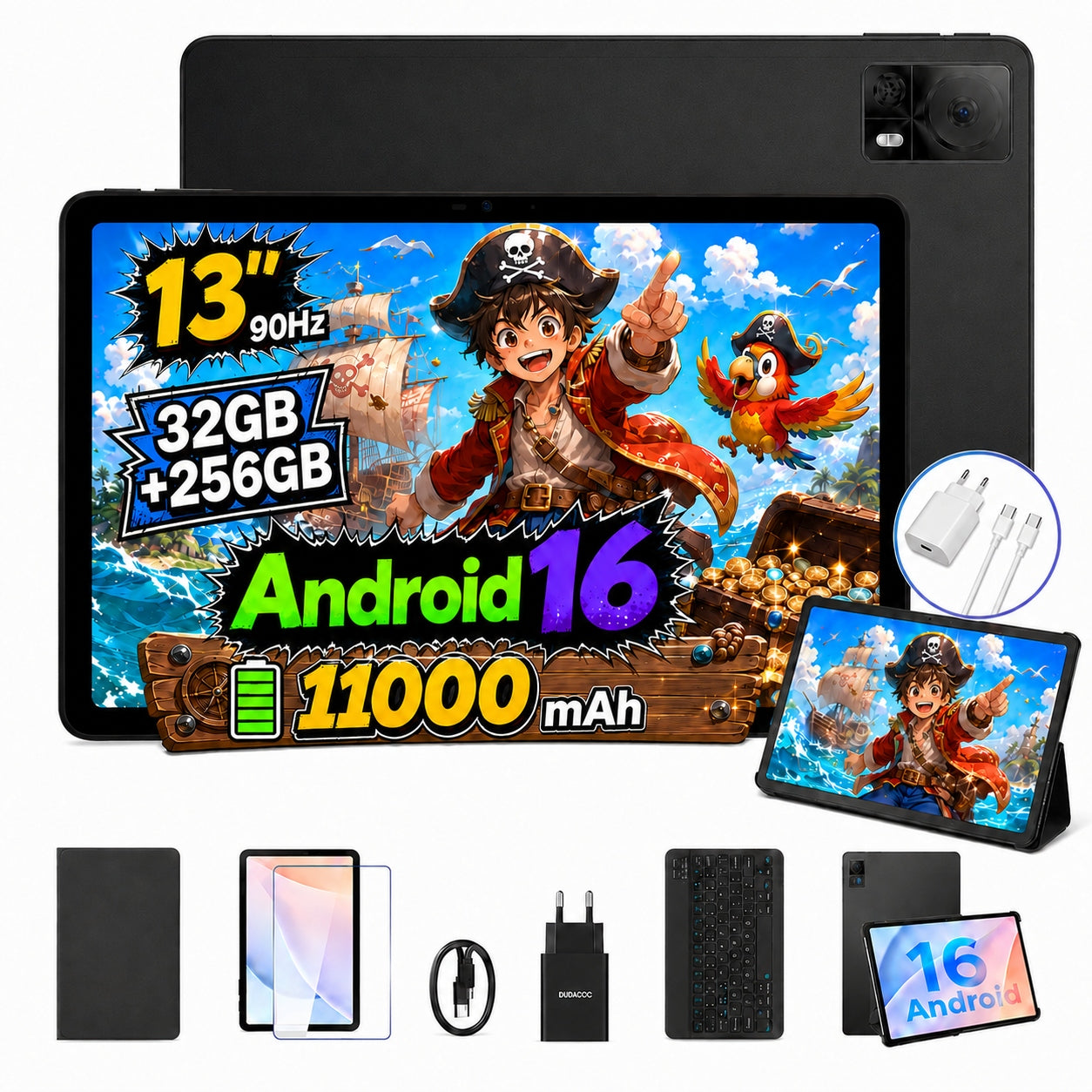 Tablet Set of 2in1 DOOGEE U13 13“FHD+ Android16 32+256GB 11000mAh GPS/WIFI