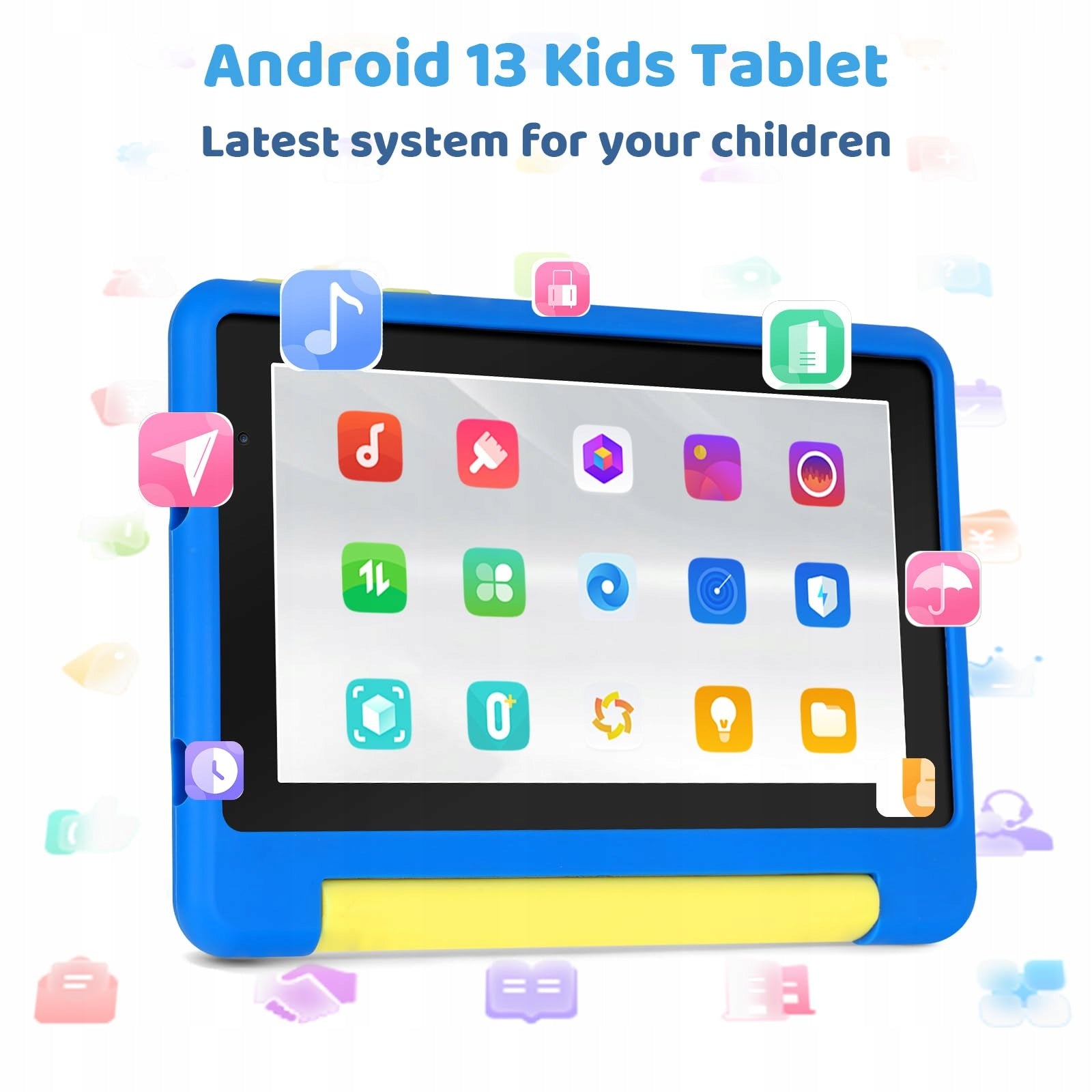 Tablet dla Dzieci 7 Cali, Android 13, 8GB + 64GB ROM, Kontrola Rodzicielska Packaging status original