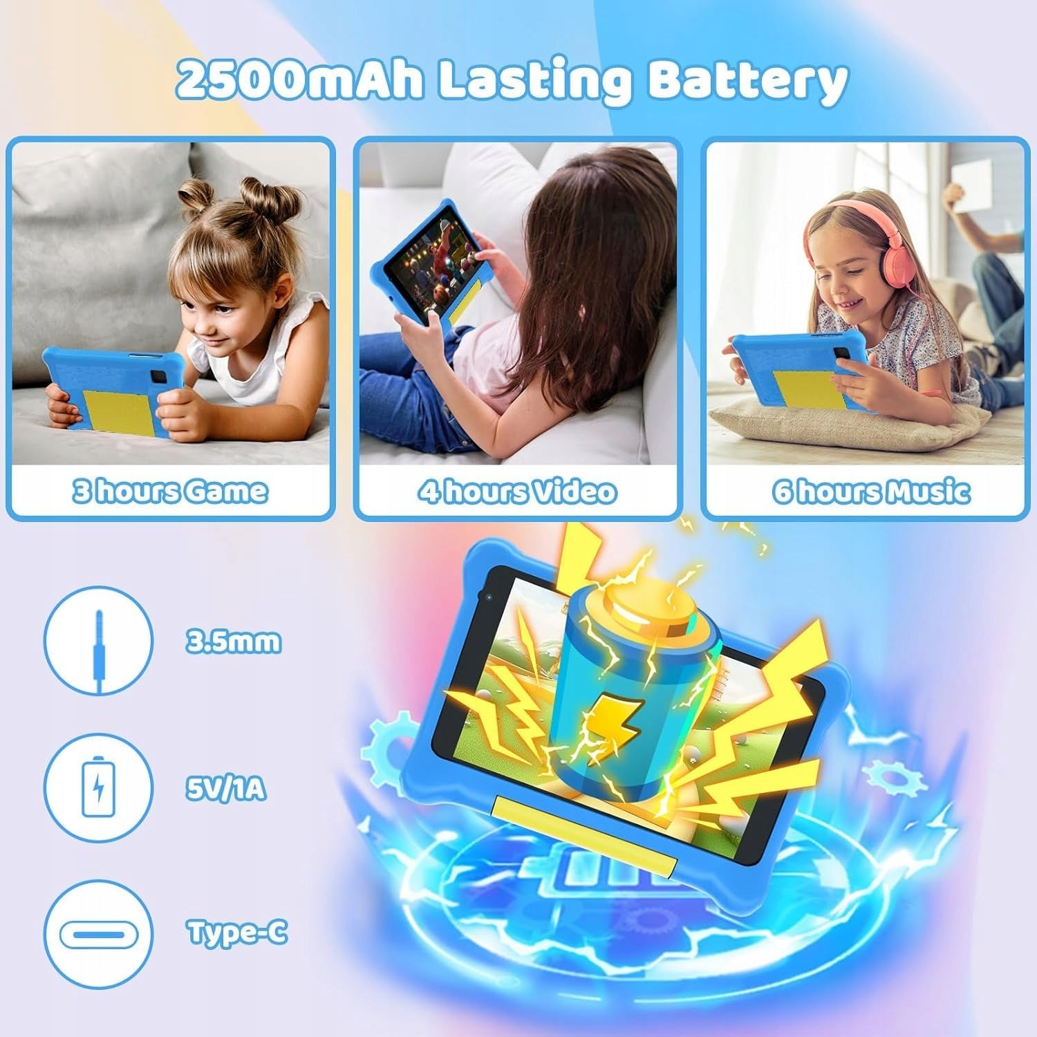 Tablet dla dzieci 7" Android 5GB+32GB WiFi Etui Niebieski Operating system version Android 13