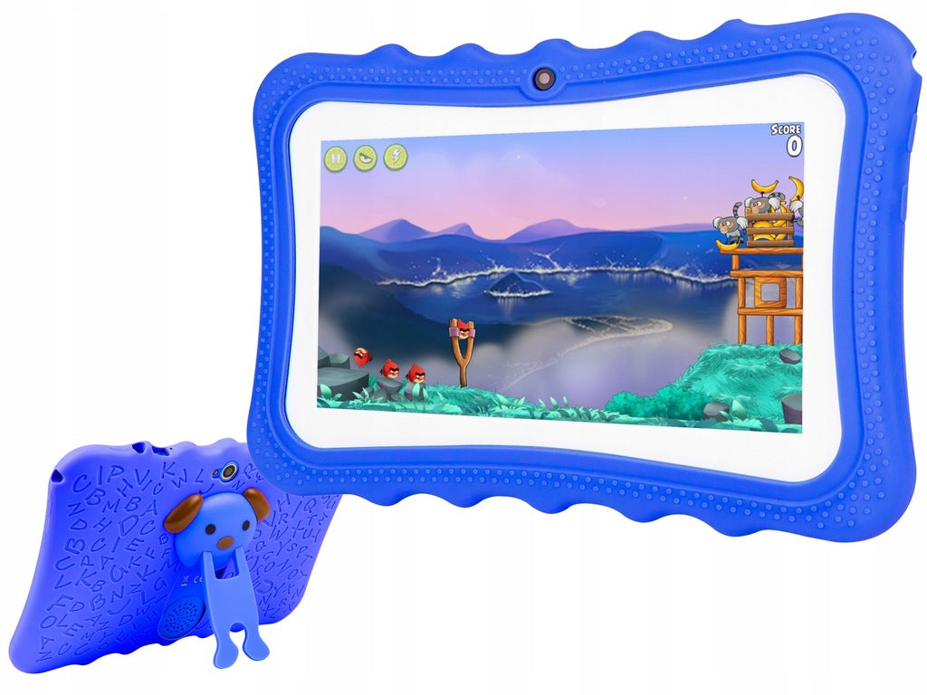 Tablet for children 7' educational games toys set blue Brand no brand