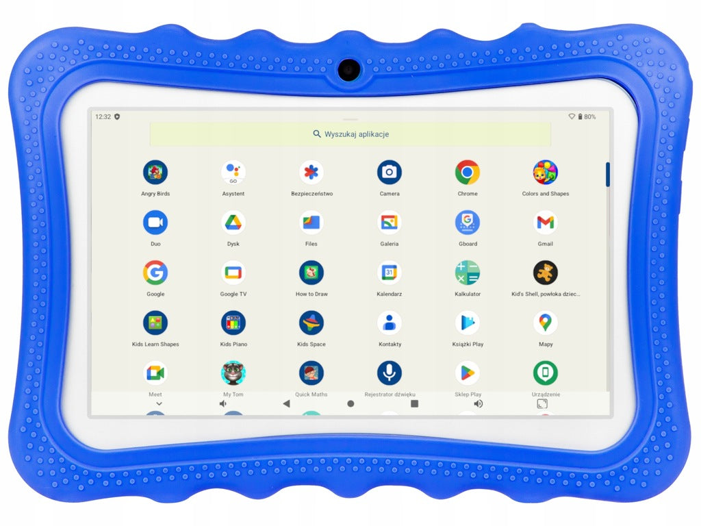 Tablet for children 7' educational games toys set blue Screen size 7"