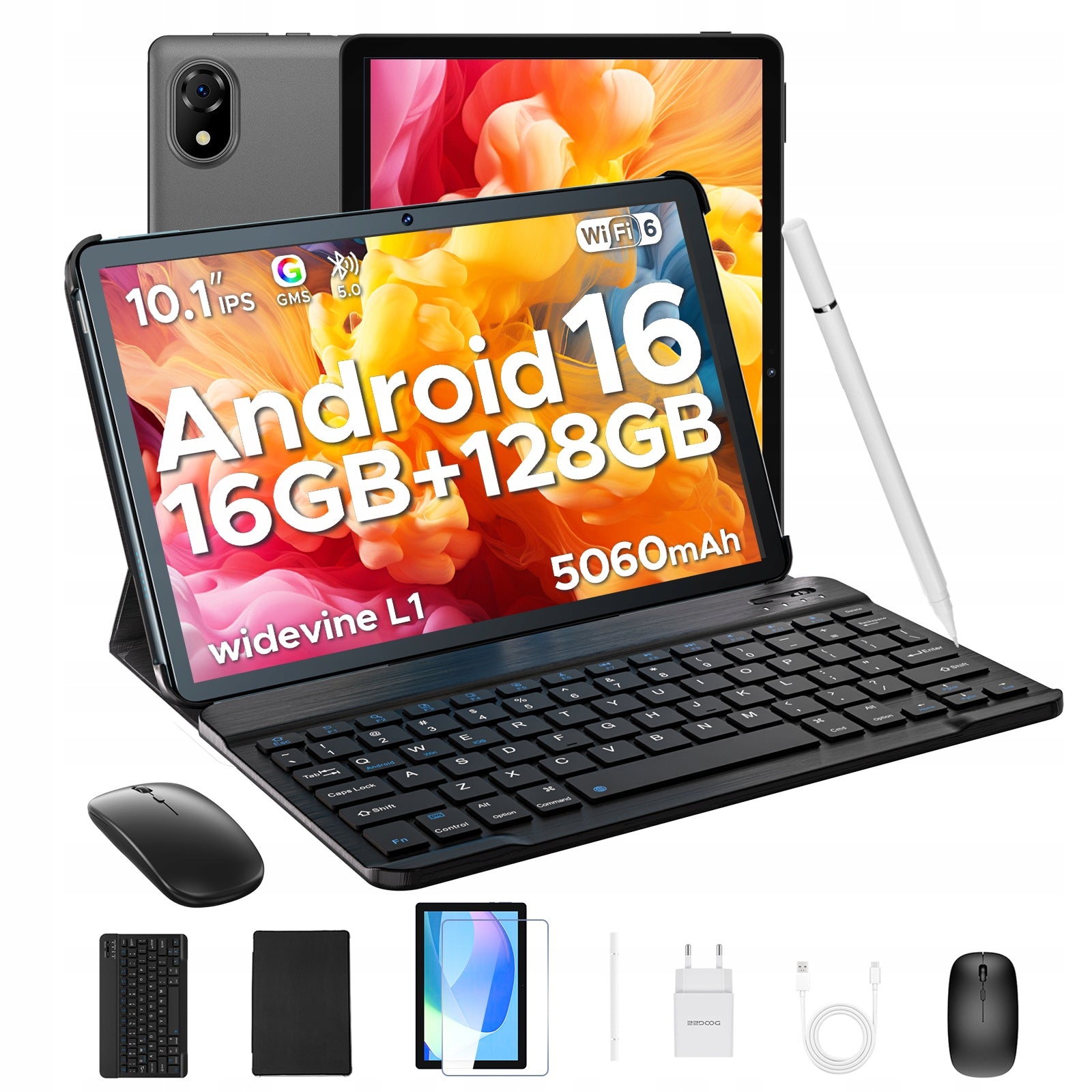 Tablet with WIFI DOOGEE U10 10,1" 16/128 GB Android16 5060mAh/1TB/set and PEN
