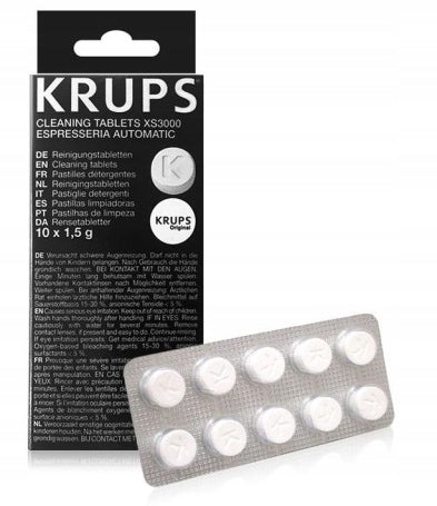 Tablets Krups 10 pieces for cleaning machine cleaner XS3000