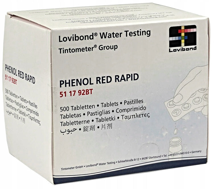 Tablets for Tester Measurement pH Checking Water Swimming Pool Jacuzzi PHENOL RED x50 Manufacturer code 97159