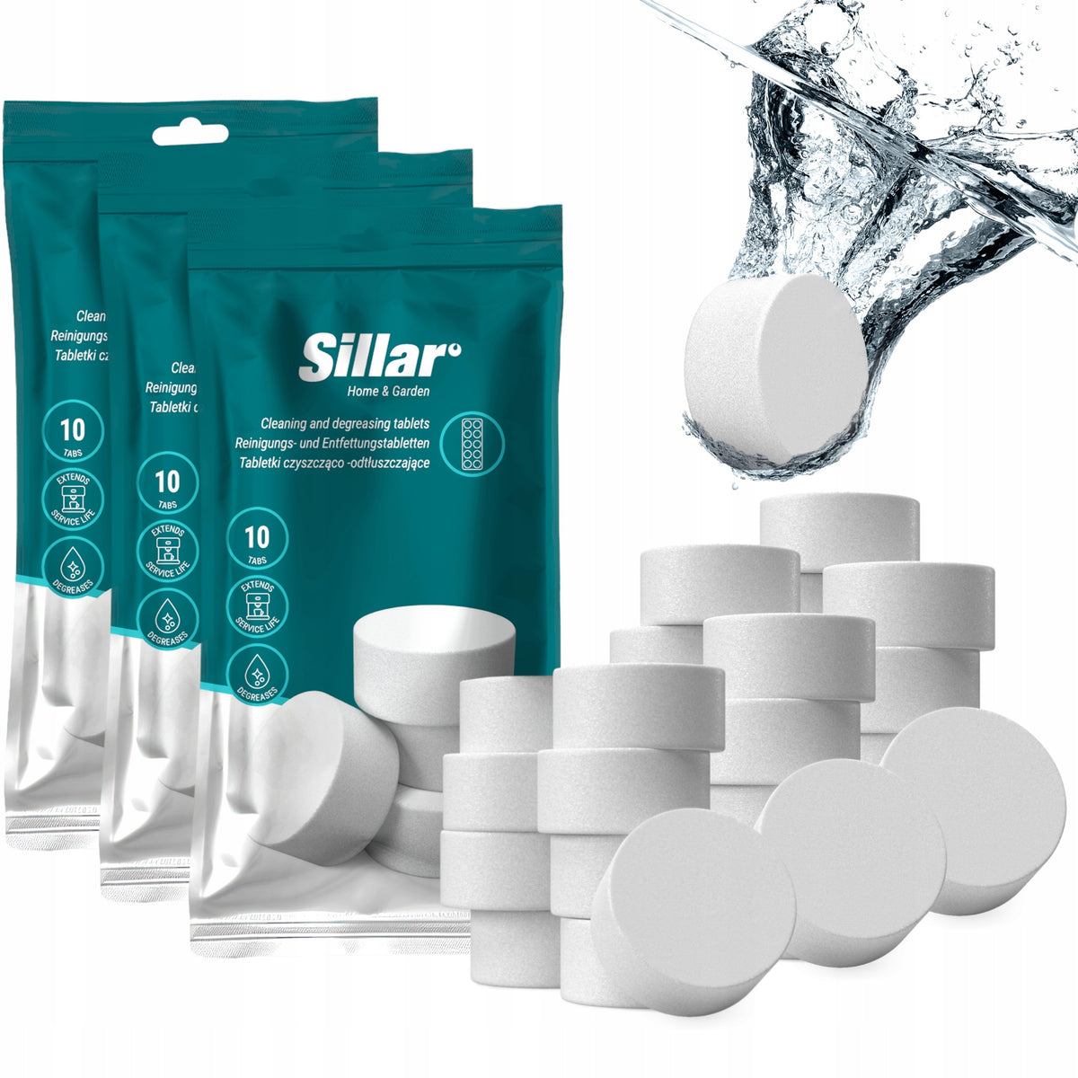 Tablets for cleaning the machine and degreasing from sludge - Sillar 30 x 2g