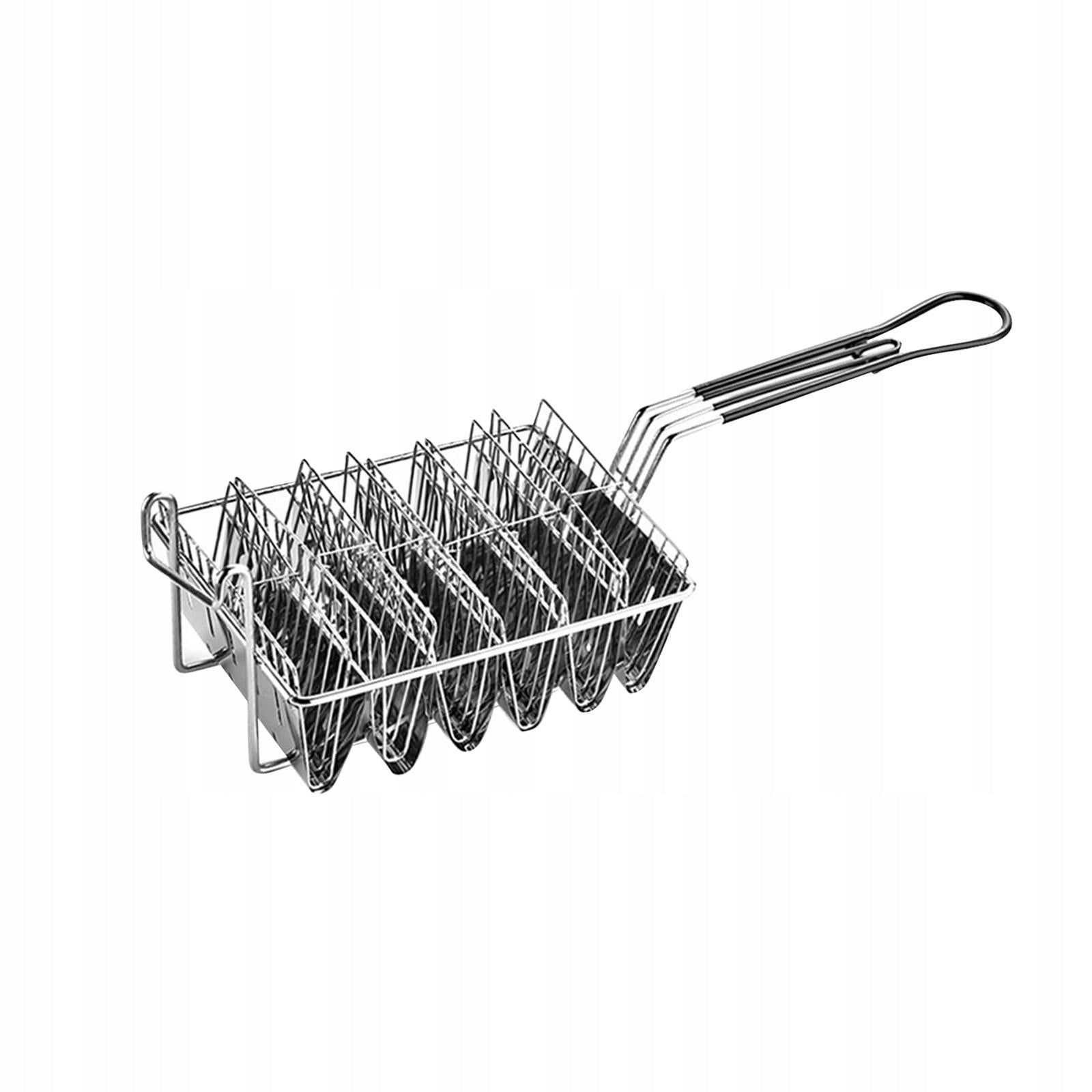 Taco Shell Deep Fryer Basket with Grip 6 Grid Brand no brand