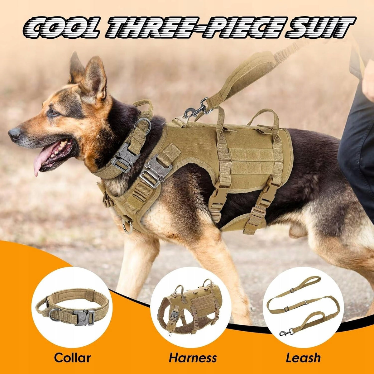 Tactical Dog Vest with Collar Size M – Didog Manufacturer code 53834846
