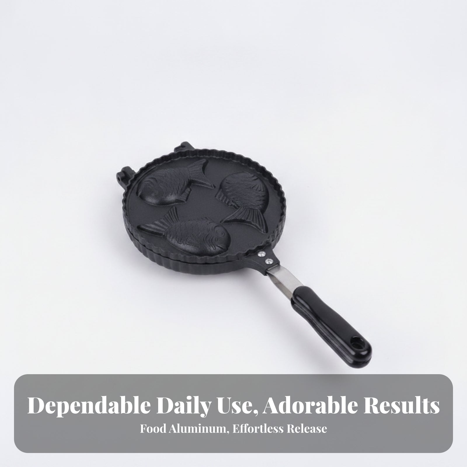 Taiyaki Maker with Handle Gas Burner Compatible Seabream-Shaped Cake Pan Packaging status original