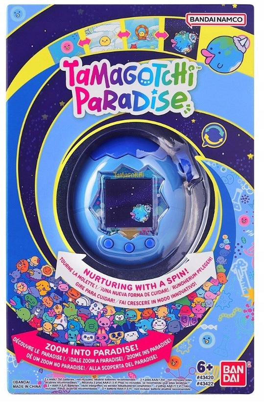 Tamagotchi Paradise blue 9 Languages Zoom 50 Characters Mini Games 6+