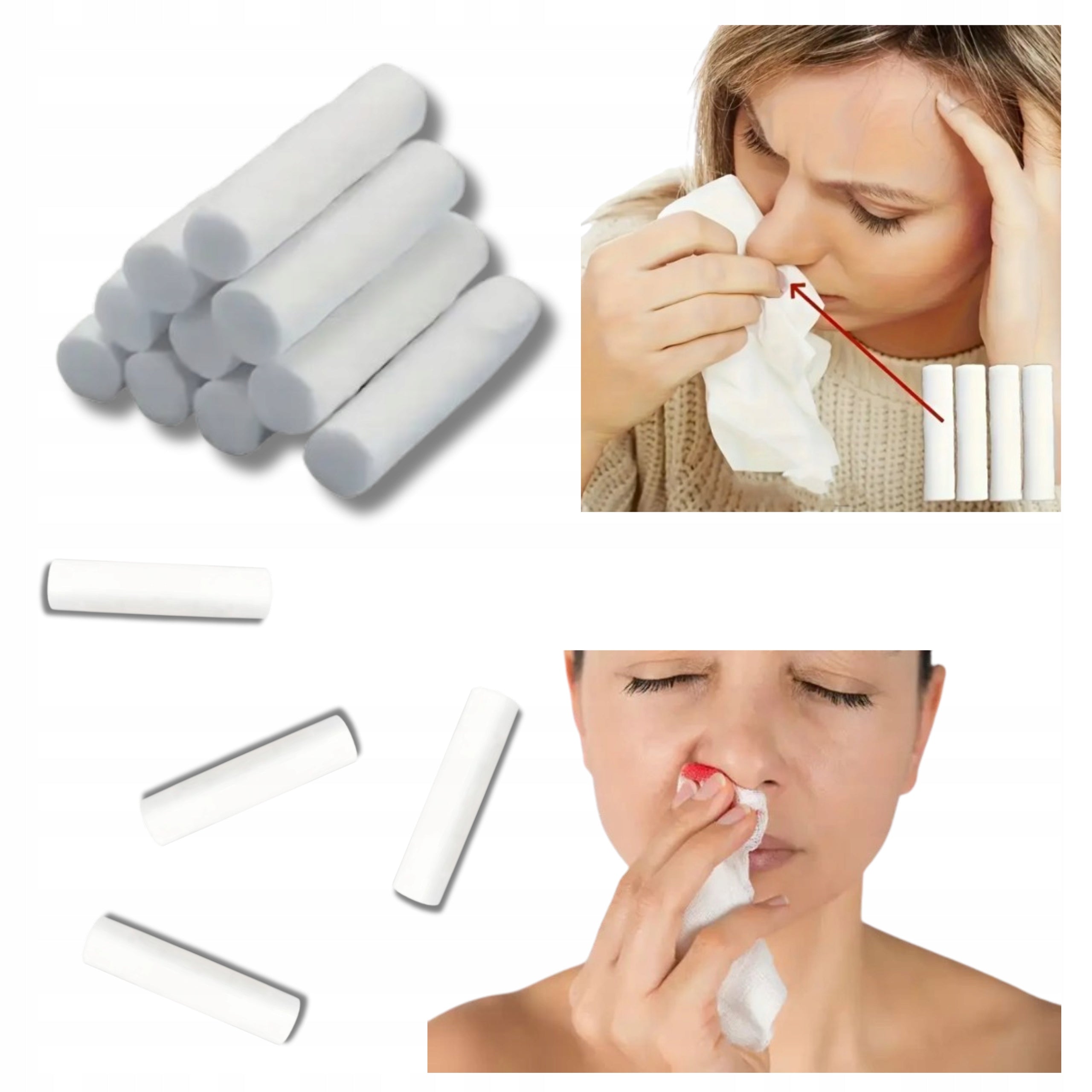 Tampons Swabs Stopping Nose Bleeding 100 Pcs Hygienic Cotton