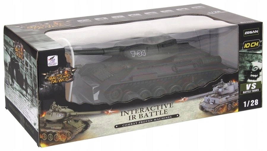 Tank Red T-34 Remote Controlled Shooting RC Color green