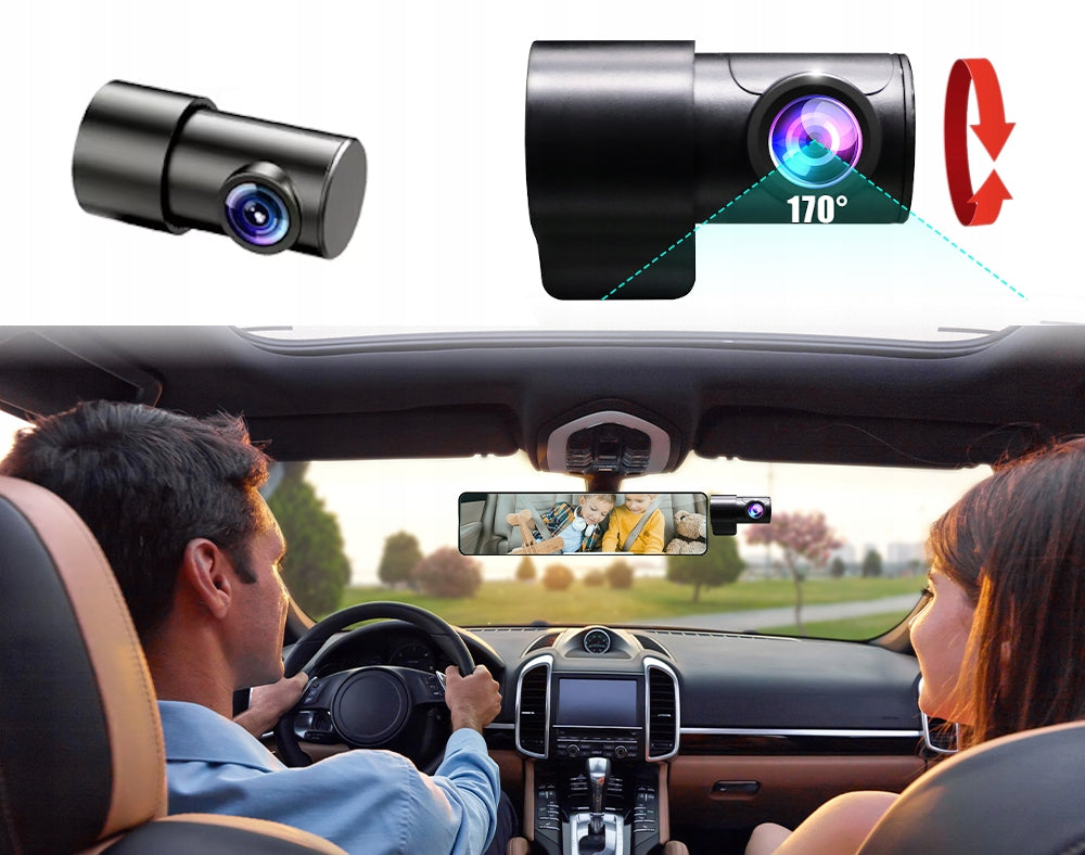 Taxi Recorder Bus QHD Three Cameras Mirror GPS Navigation Android Carplay Brand Home Automation