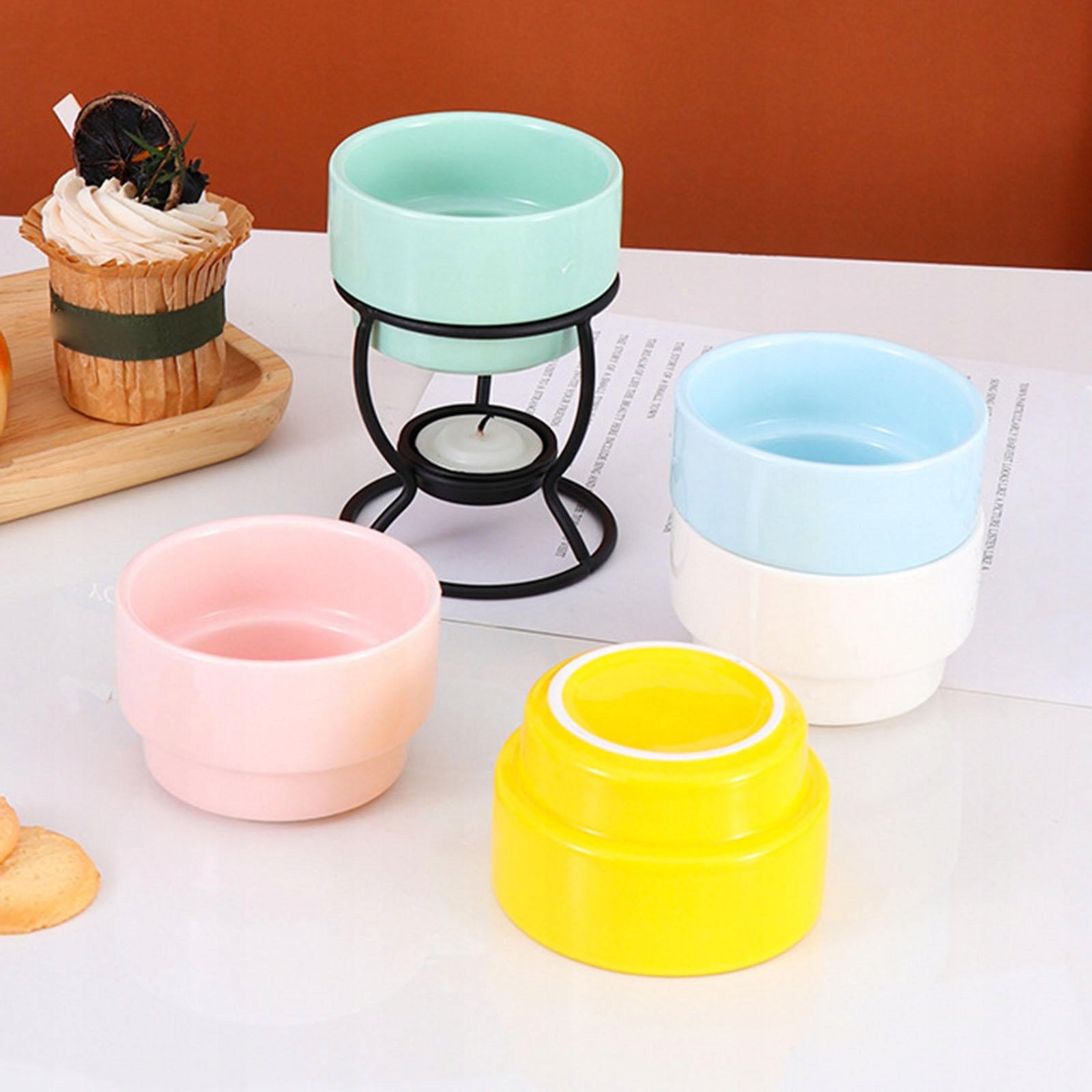 Tea Light Porcelain Melting Pot Wax Melt Pot Broth Cookware Caramel green Packaging status original
