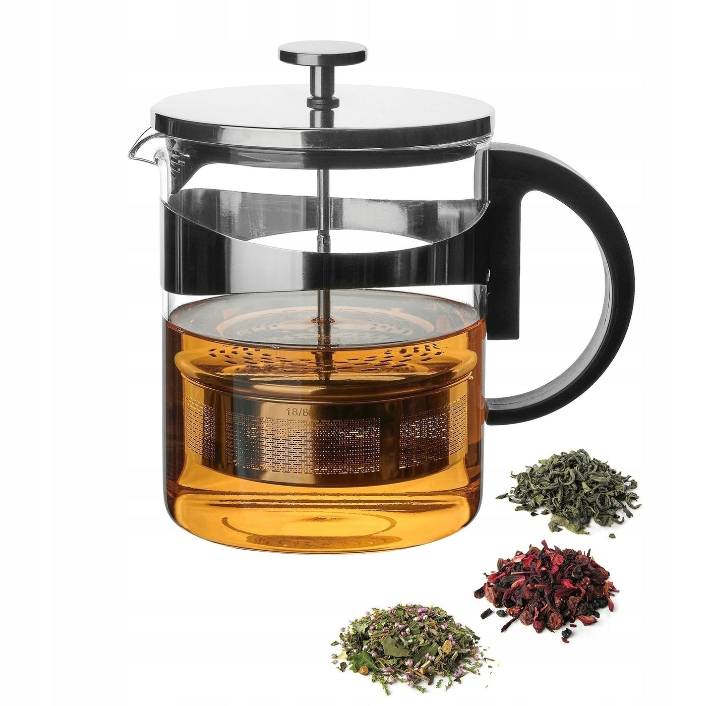 Tea POT Infuser Modern HERBS Steel Konighoffer Saphir 1,2L