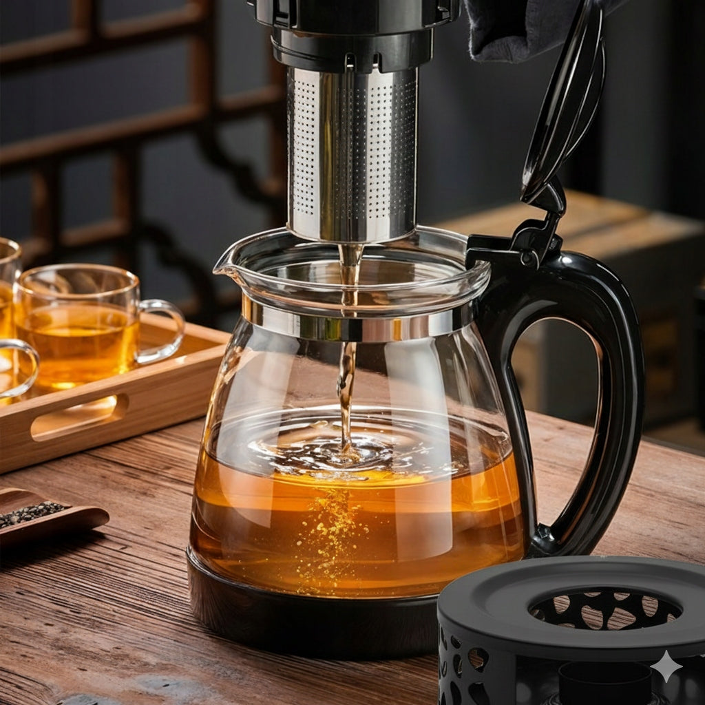Tea infuser glass JUG with glass 2000ML HEATER SET Manufacturer code CZAJNIK DO HERBATY ŻAROODPORNY Z SITKIEM