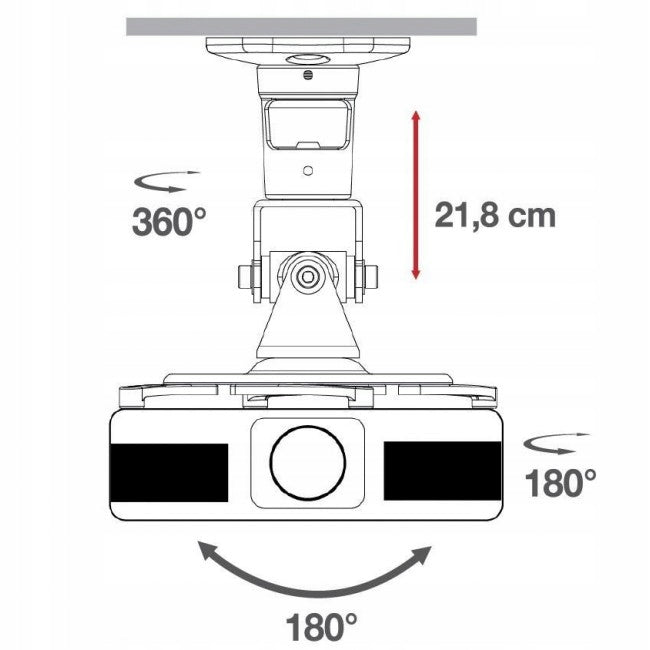 Techly Arm Holder Ceiling Projector Hanger 22 cm White EAN (GTIN) 8054529022397