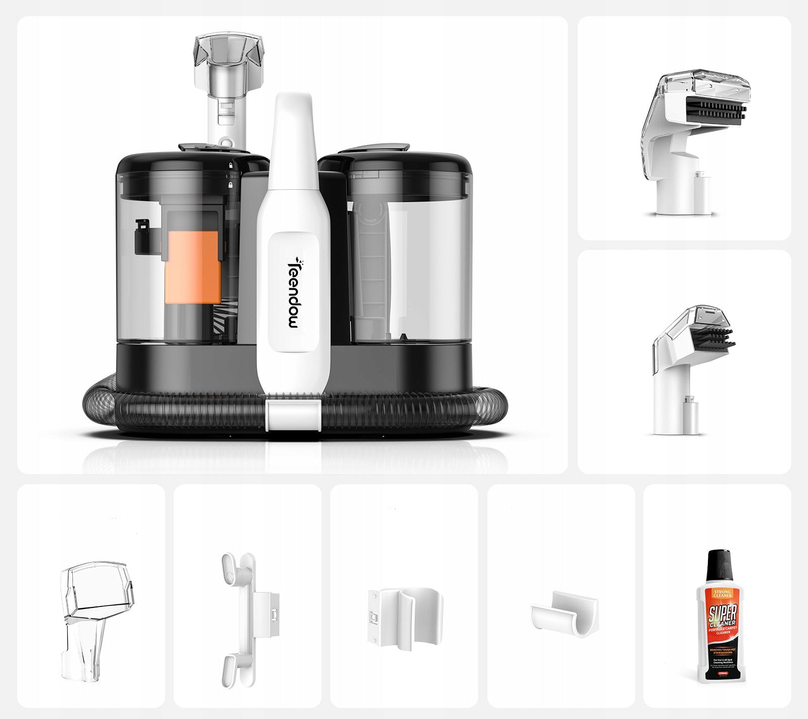 Teendow C5 500W Portable Washing Vacuum Cleaner 240V 2 Tank Self Cleaning Packaging status original