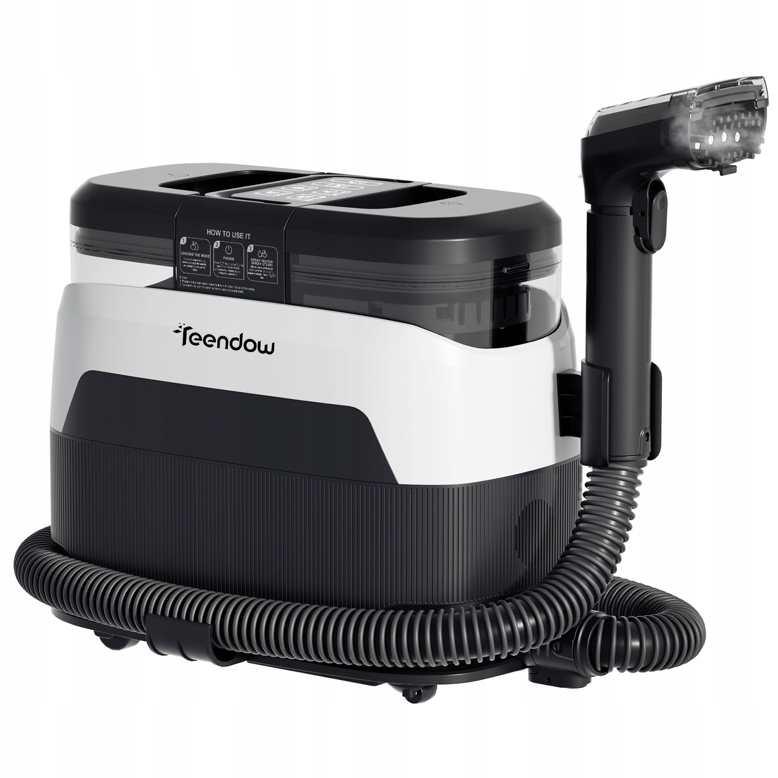 Teendow C6 MAX Steam Carpet Cleaner 12000Pa 1650W 4m Cable 2 Tanks