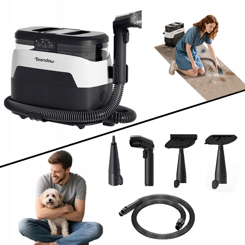 Teendow C6MAX 3 in 1 Steam Vacuum Cleaner for Floors and Sofas 1650 W 12000 Pa