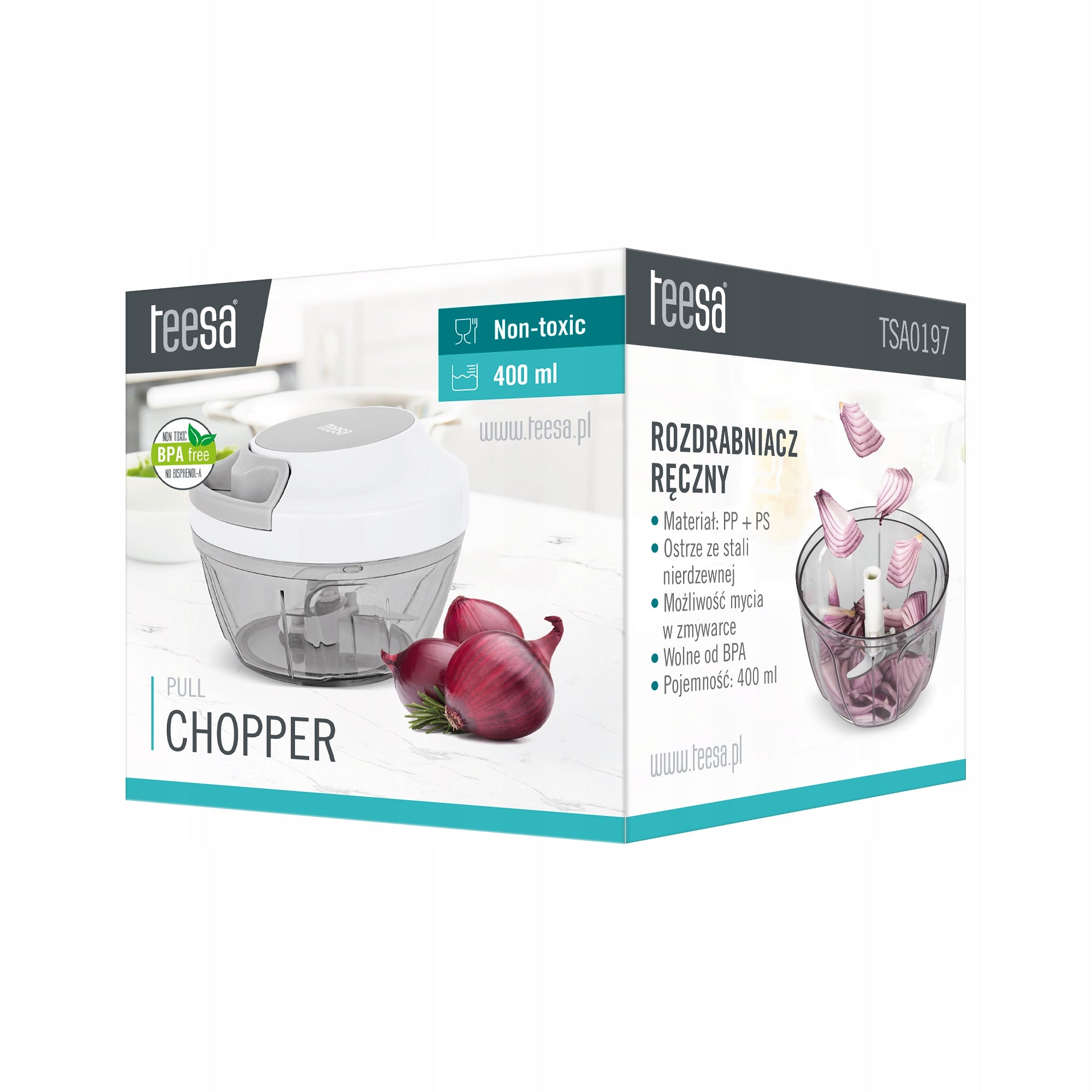 Teesa 400 ml manual chopper Packaging status original