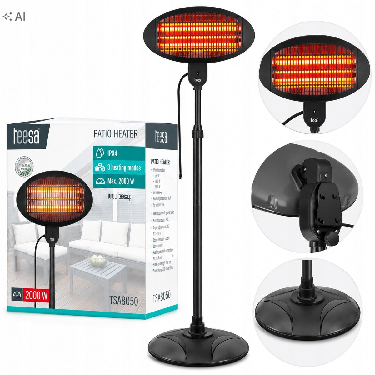 Teesa Electric terrace radiator